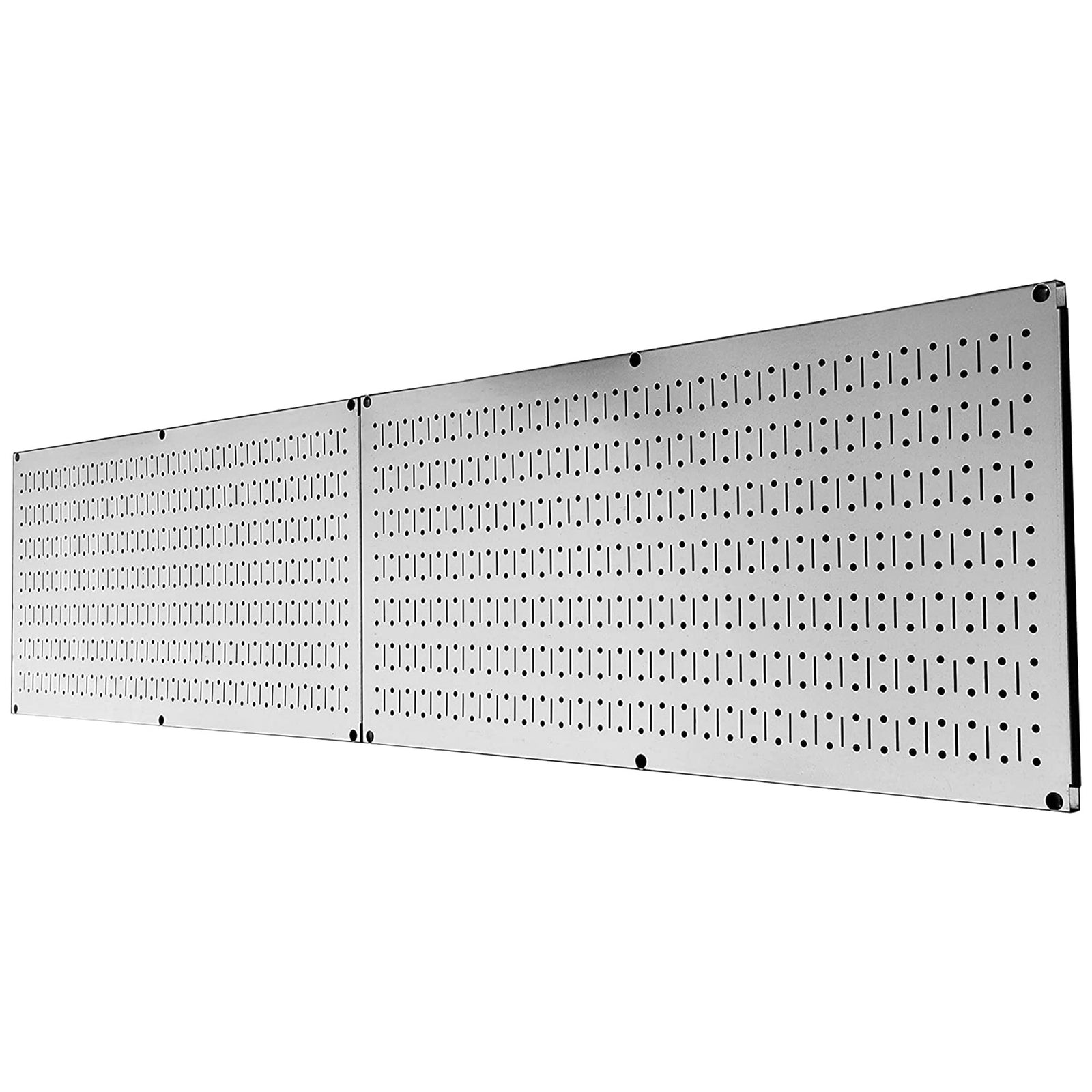 Wall Control 32x16" Horizontal Pegboard Garage Tool Organizer, Metallic (2 Pack) - VMInnovations