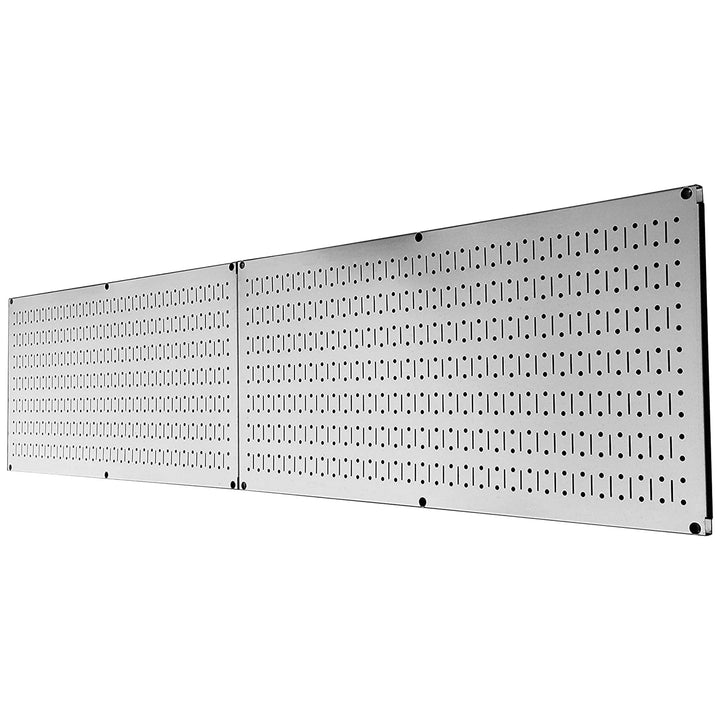 Wall Control 32x16" Horizontal Pegboard Garage Tool Organizer, Metallic (2 Pack) - VMInnovations