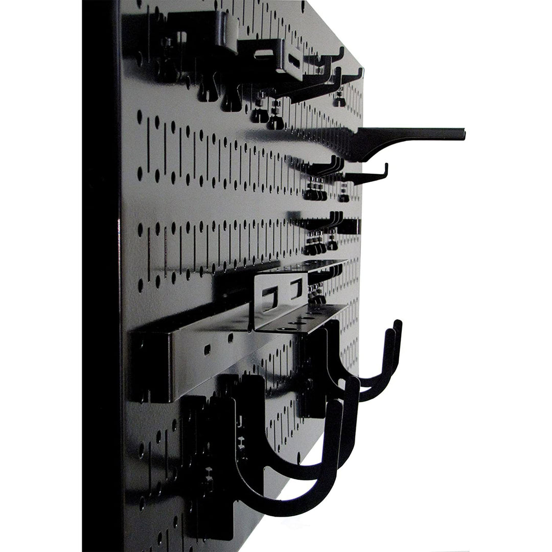 Wall Control 32" x 16" Horizontal Pegboard Garage Tool Organizer, Black (2 Pack) - VMInnovations
