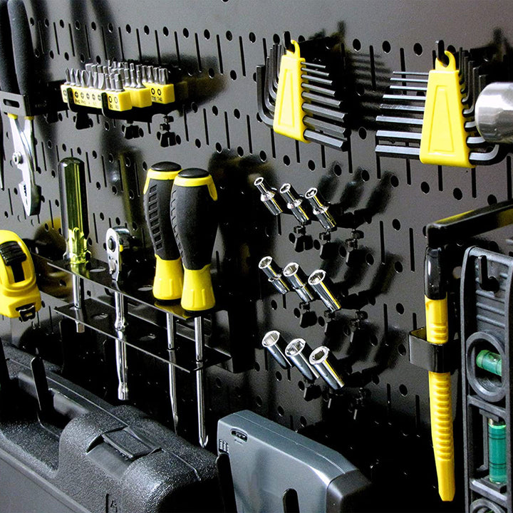 Wall Control 32" x 16" Horizontal Pegboard Garage Tool Organizer, Black (2 Pack) - VMInnovations