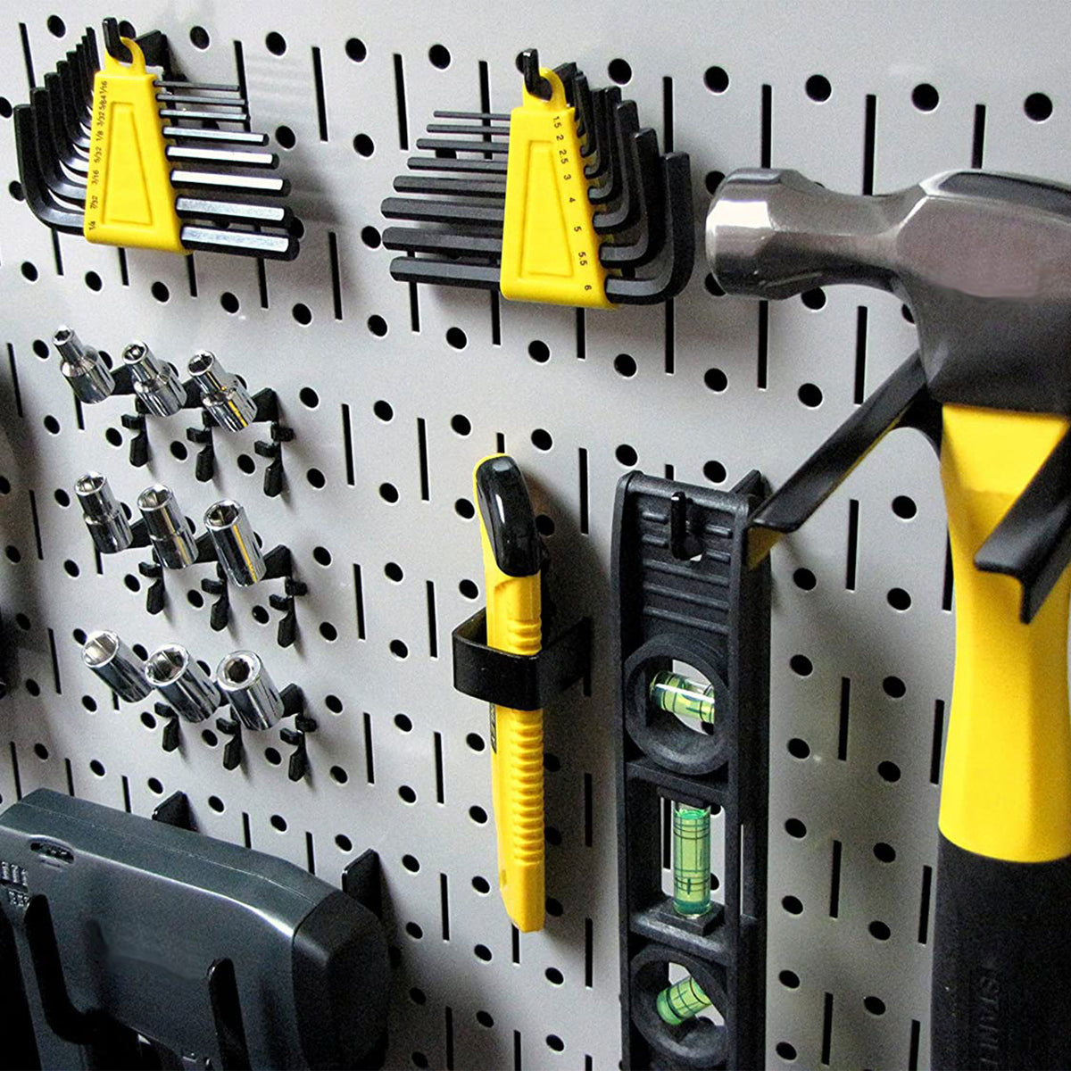 Wall Control 32"x16" Horizontal Pegboard Tool Organizer, Grey (2 Pack)(Open Box)