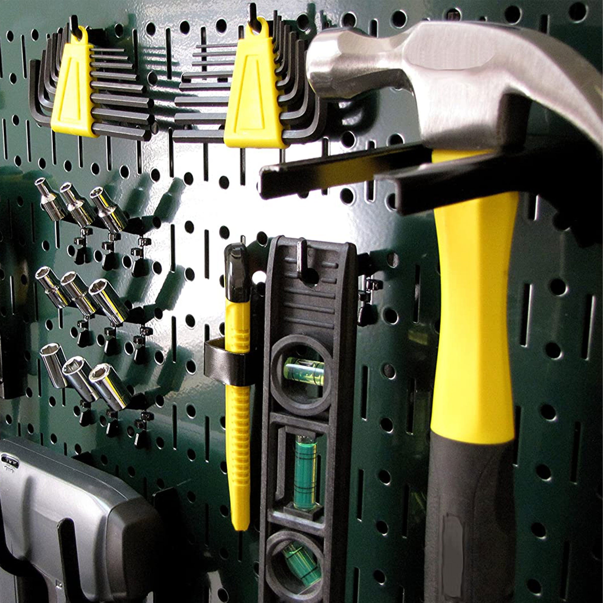 Wall Control 32" x 16" Horizontal Pegboard Garage Tool Organizer, Green (2 Pack) - VMInnovations
