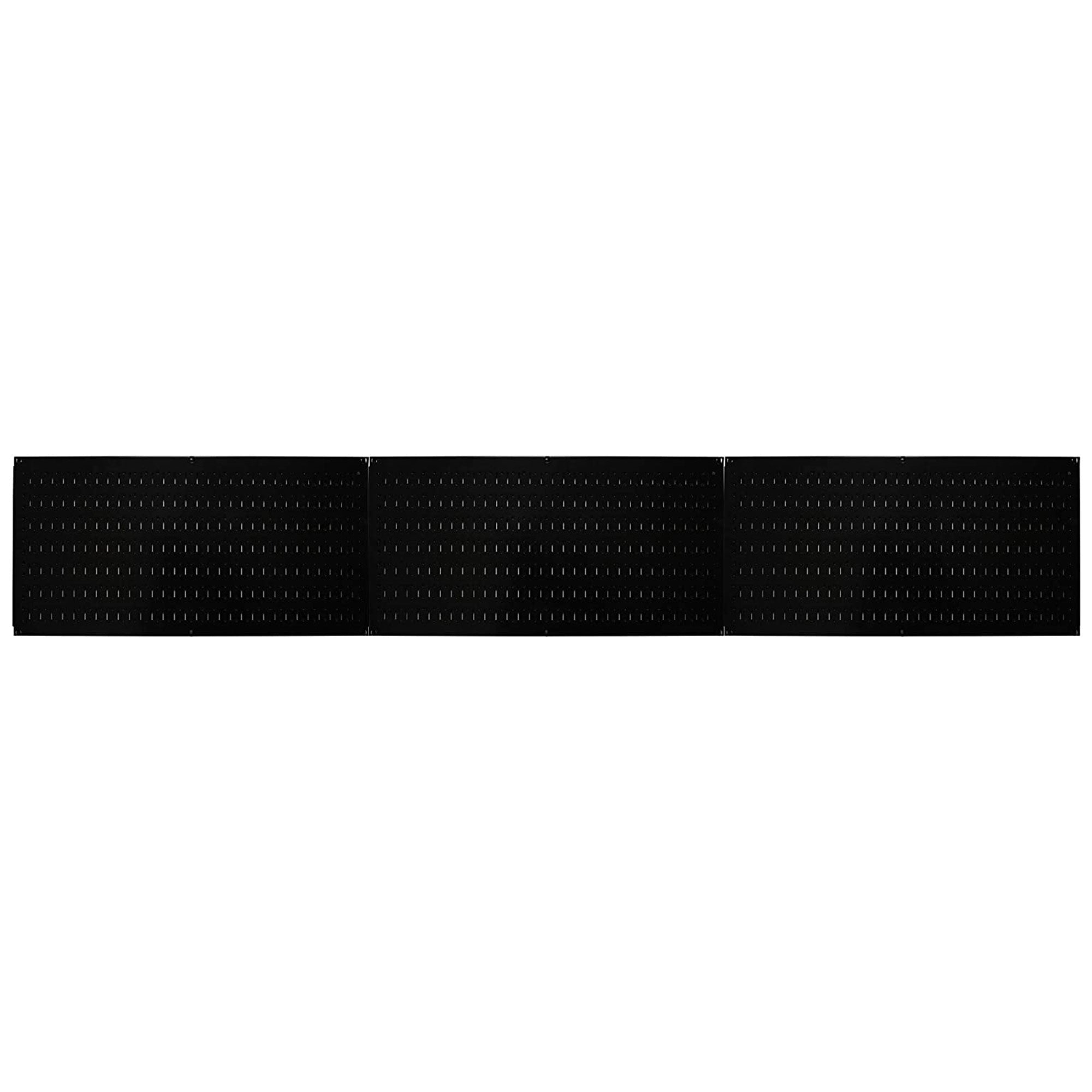 Wall Control 32" x 16" Horizontal Pegboard Organizer, Black (3 Pack) (Used)