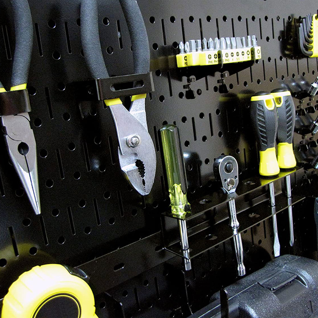 Wall Control 32" x 16" Horizontal Pegboard Garage Tool Organizer, Black (3 Pack) - VMInnovations
