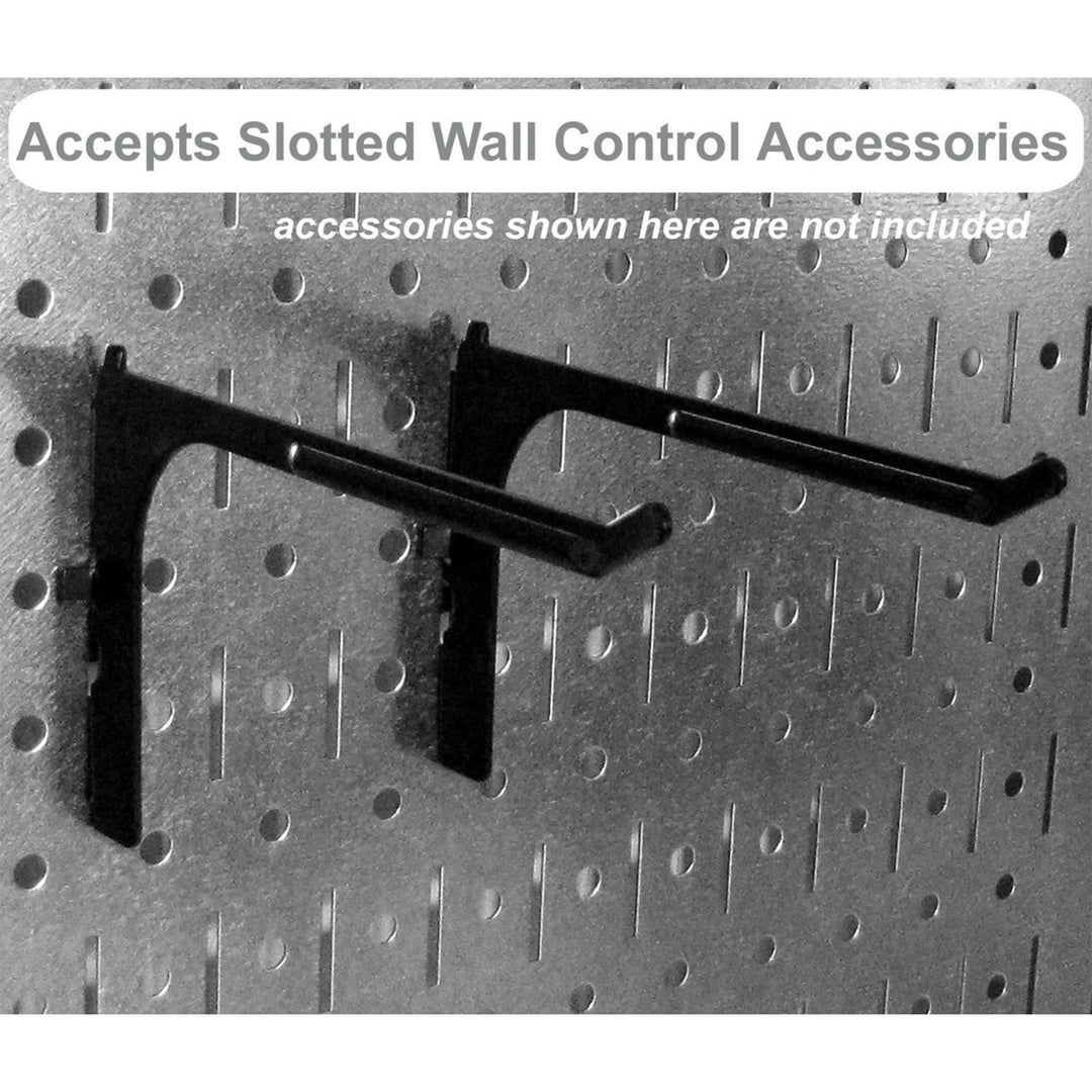 Wall Control 32" x 16" Horizontal Pegboard Garage Tool Organizer, White (3 Pack) - VMInnovations