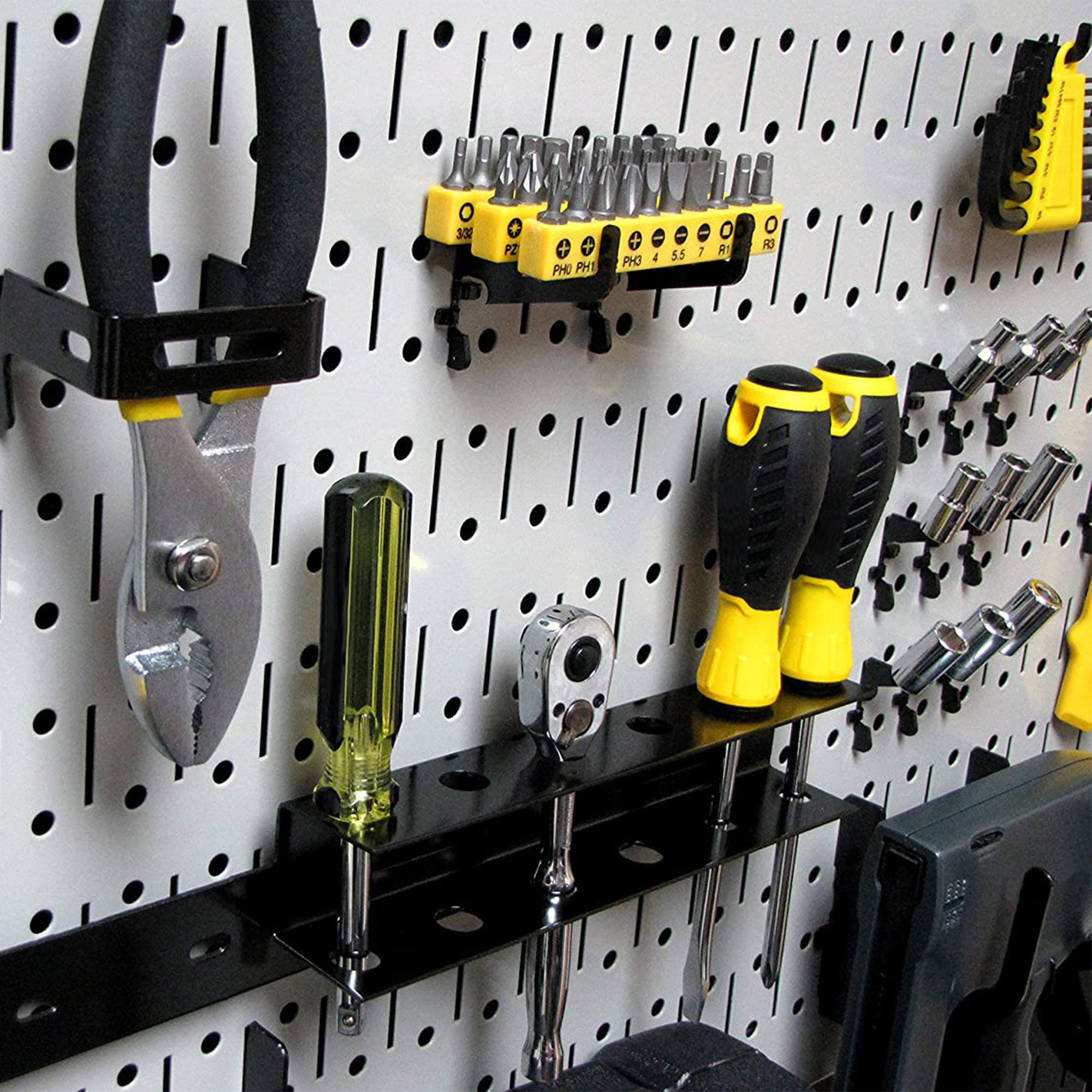 32" x 16" Horizontal Pegboard Garage Tool Organizer, Gray (3 Pack) (Open Box) - VMInnovations
