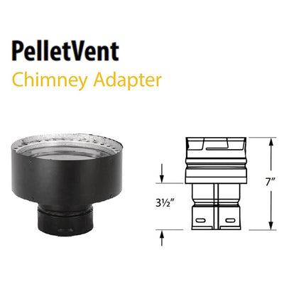 DuraVent PelletVent 3PVL-X8 Stainless Steel Type L Chimney Connection Adapter