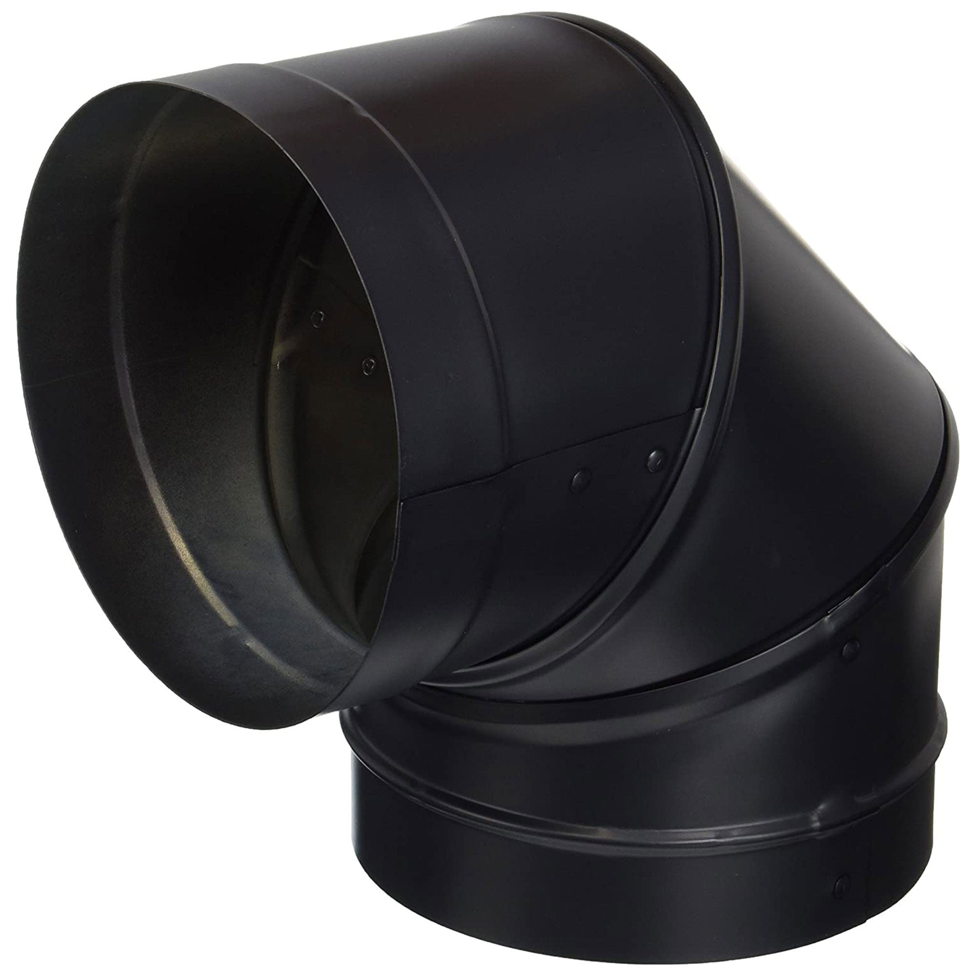 DuraVent DuraBlack 6" Drip Free Single Wall 90 Degree Elbow Stove Pipe, Black - VMInnovations