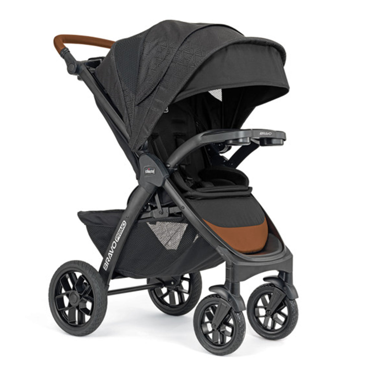 Chicco Bravo Primo Trio Quick-Fold Stroller Travel System, Springhill/Black - VMInnovations