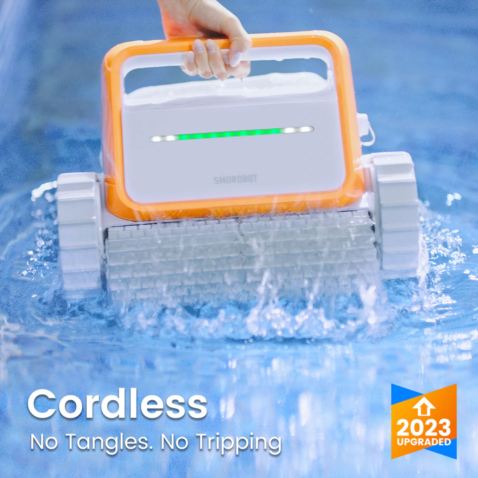 SMOROBOT (2023) Cordless Rechargeable Robotic Swimming Pool Cleaner (For Parts)