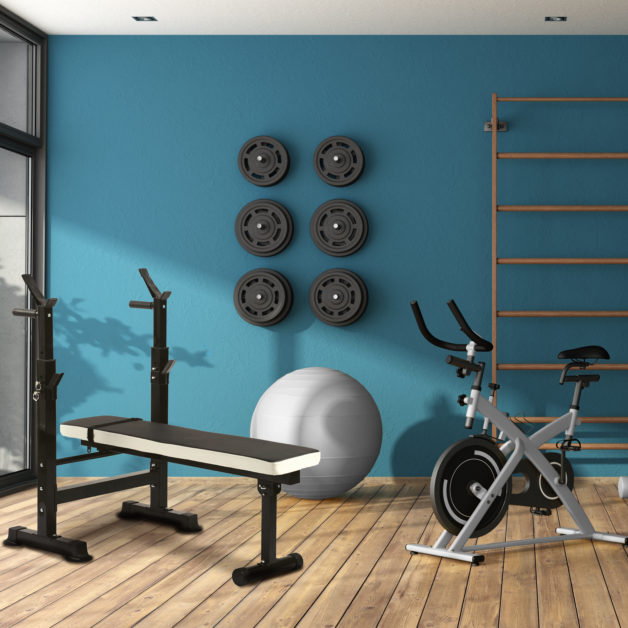 BalanceFrom Fitness Adjustable Strength Training Workout Station, Black (Used) - VMInnovations