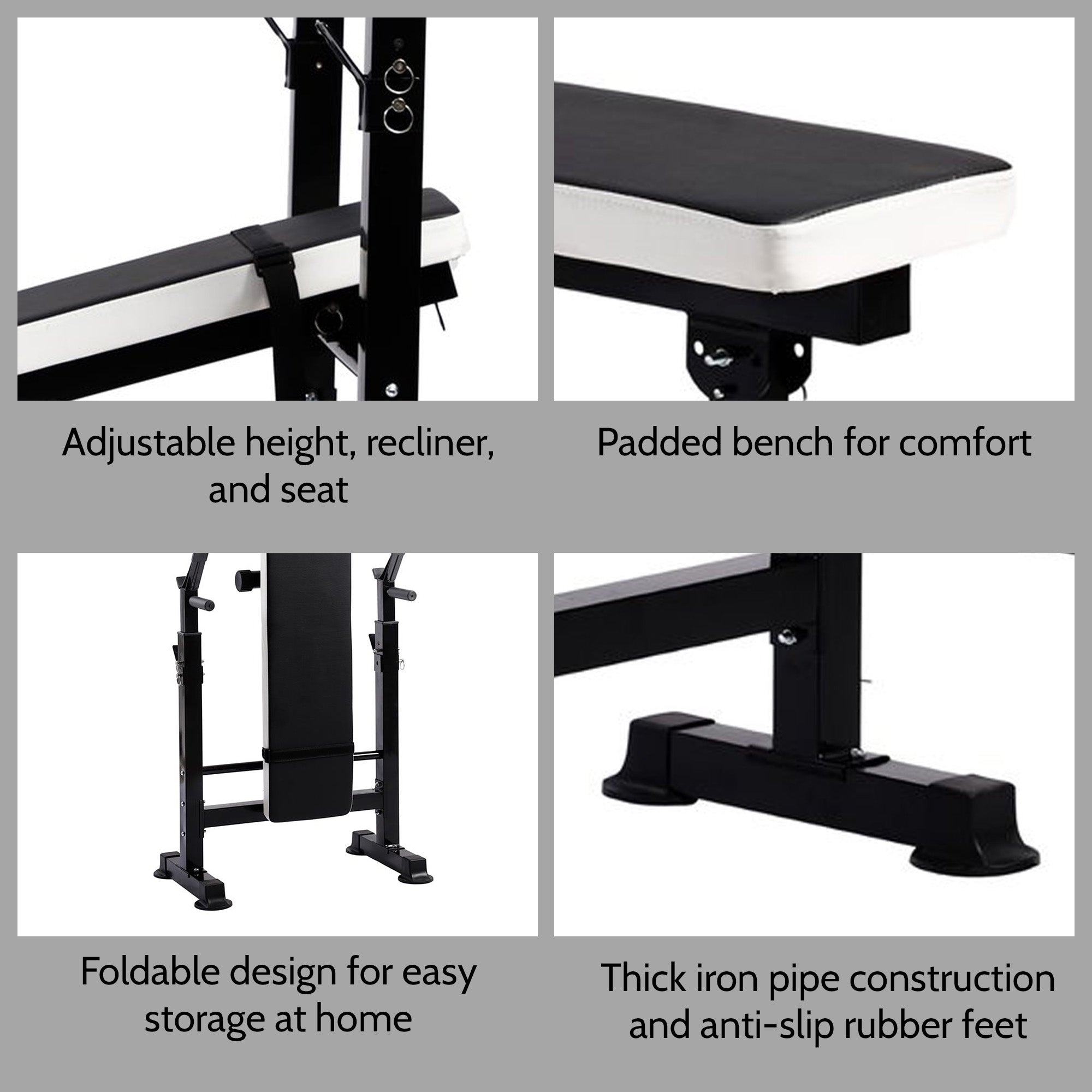 BalanceFrom Fitness Adjustable Strength Training Workout Station, Black (Used) - VMInnovations