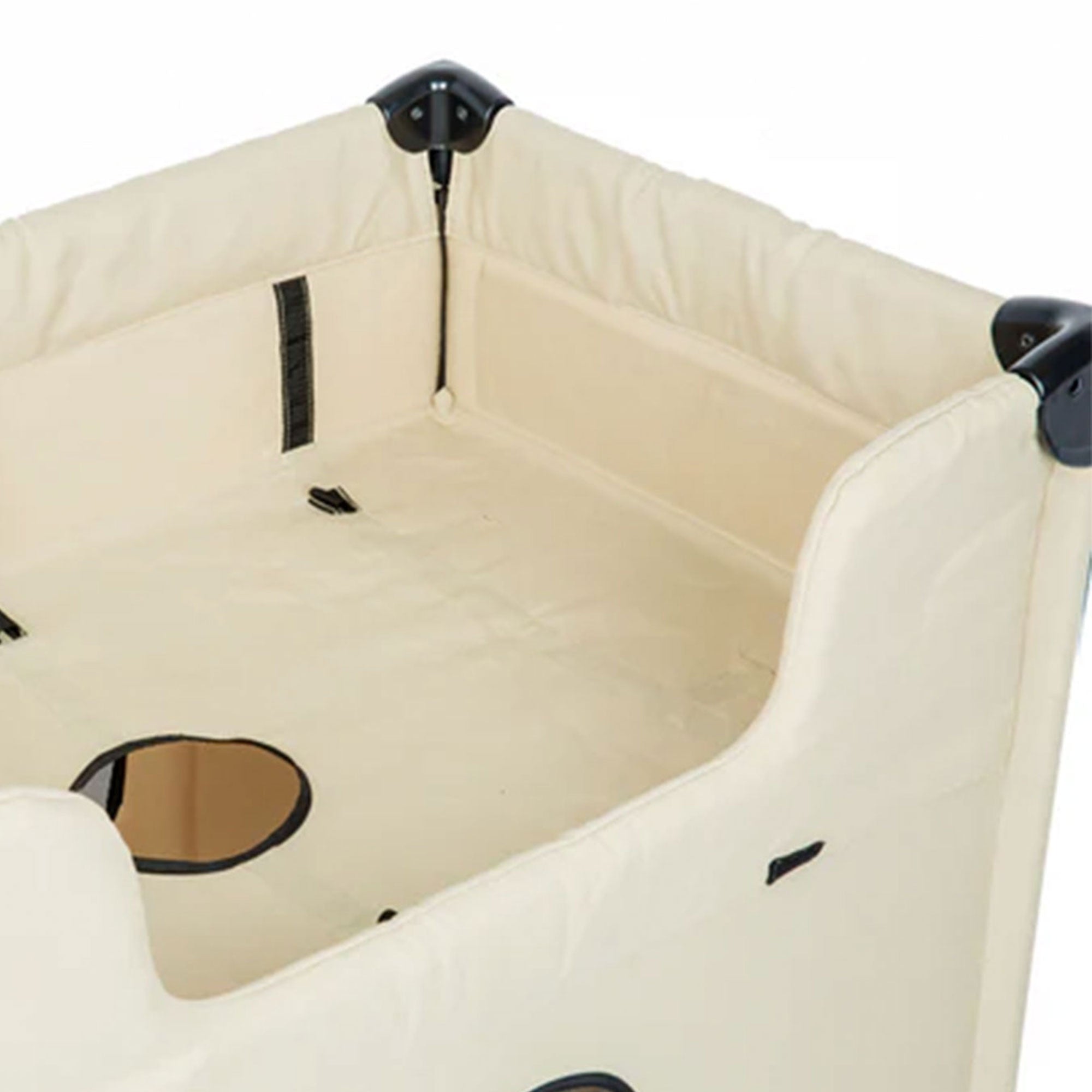 Bedside Lounge 2 Level Wheeled Pet Bed & Cot w/ Mattress, Zebra Vibes (Open Box) - VMInnovations