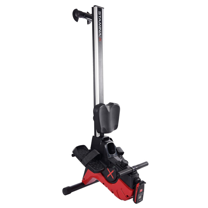 Stamina Products X Magnetic Compact Rowing Machine Rower, Black/Red - VMInnovations