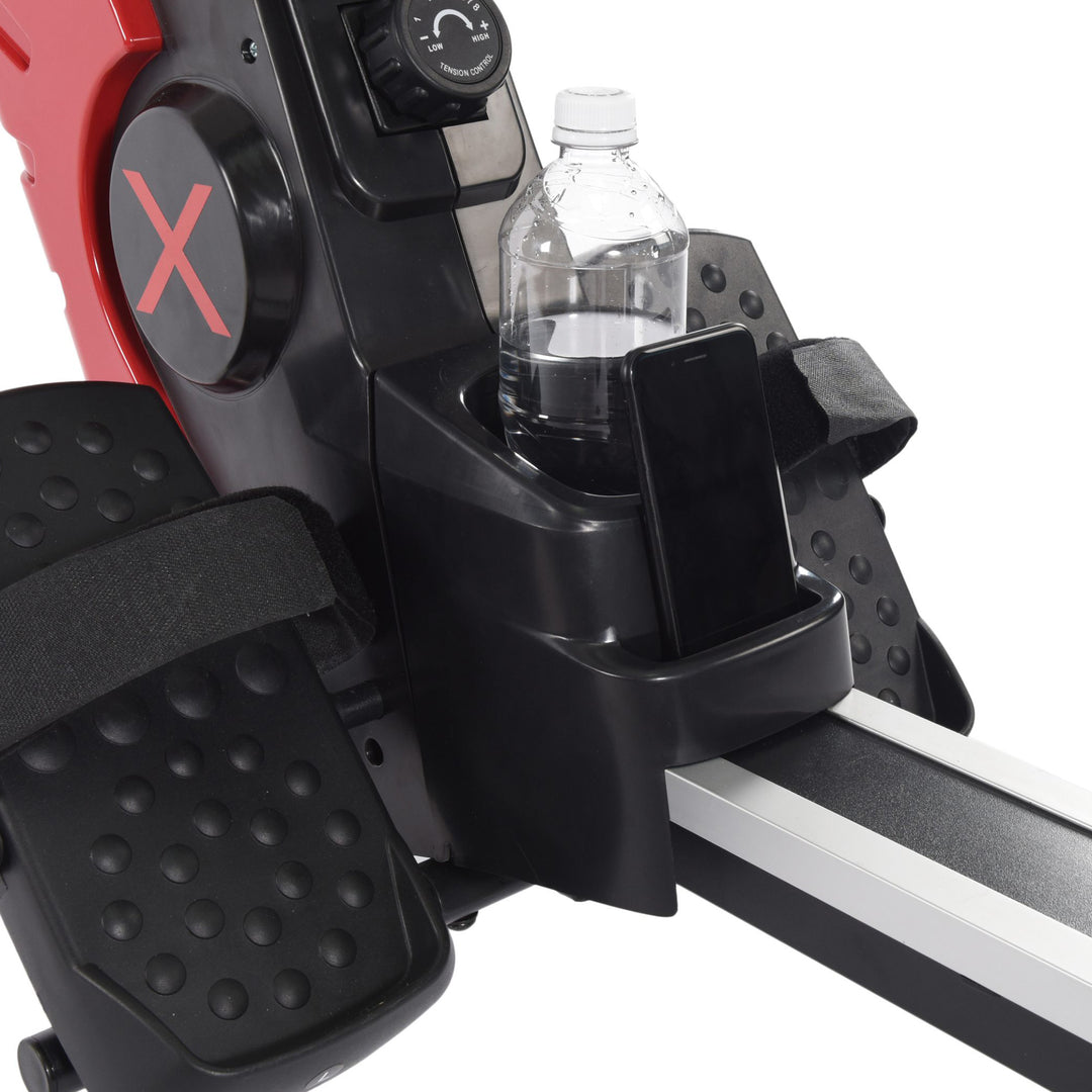 Stamina Products X Magnetic Compact Rowing Machine Rower, Black/Red - VMInnovations
