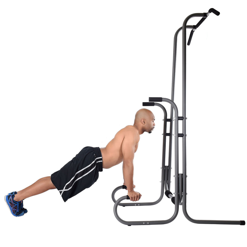 Stamina 1690 Power Tower Dip Pull Up Bar Exercise Station w/ Smart Workout App