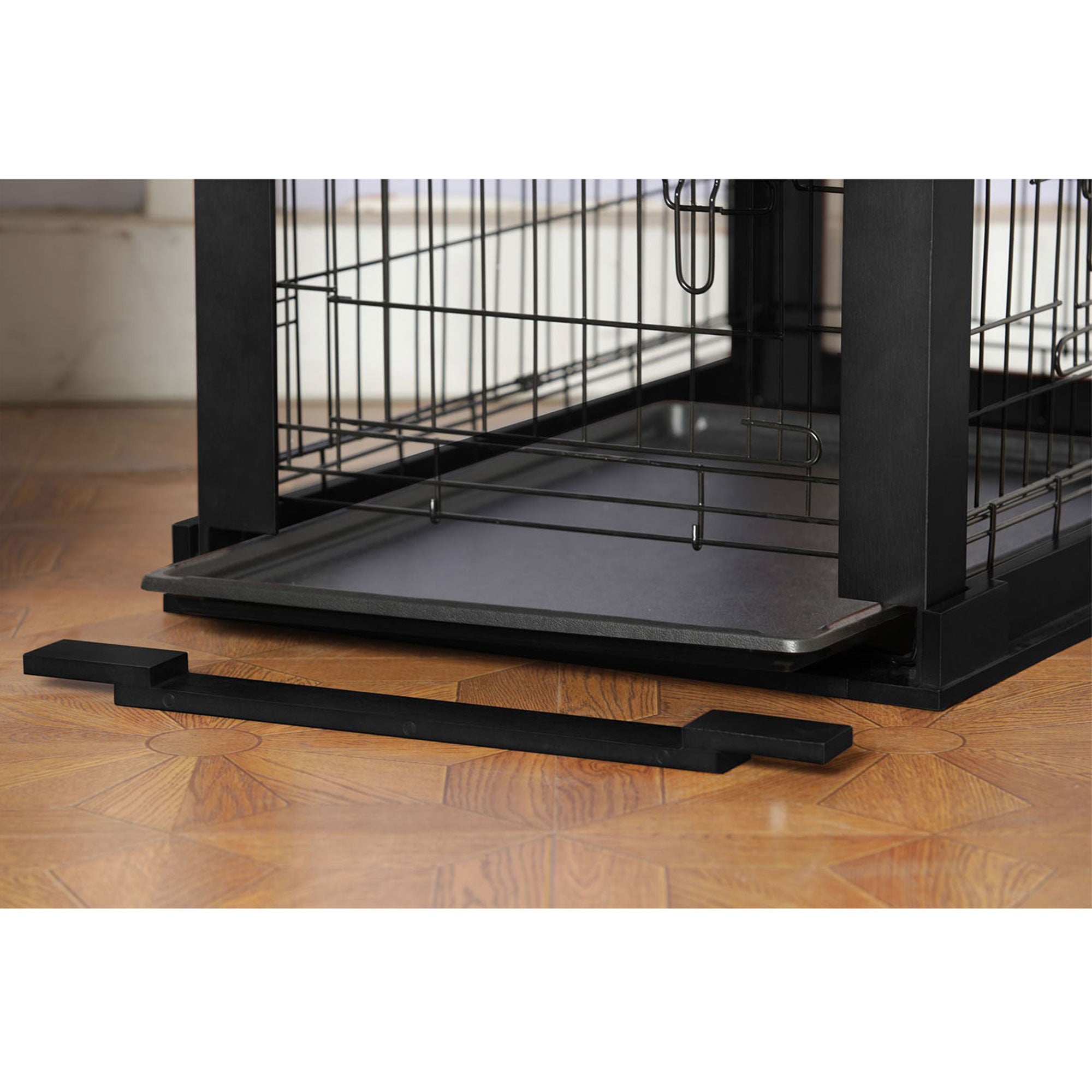 Merry Products Decorative Pet Cage with Protection Box End Table, Black (2 Pack)