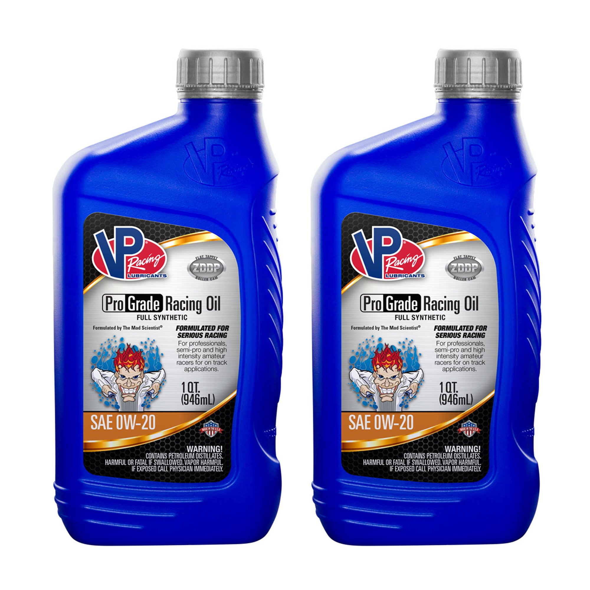 VP Racing Fuels 1 Quart Full Synthetic SAE 0W-20 Pro Grade Racing Oil (2 Pack)