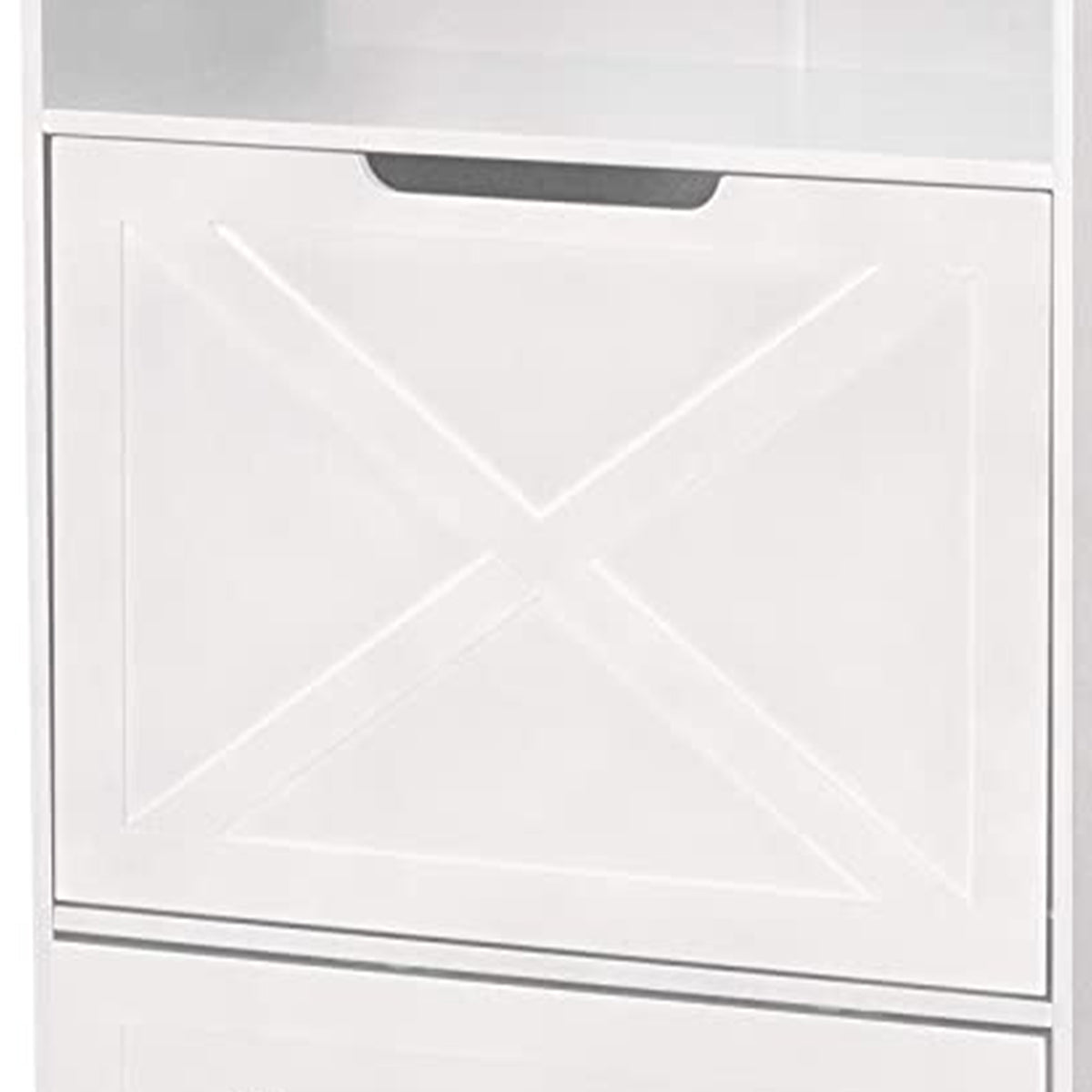 Zoovilla Pet Feeder Large Storage Bin with Hidden Elevated Dog Bowl Stand, White + Merry Products Wooden 6 Foot Dog Gate-N-Crate for Small to Medium Pets, Walnut