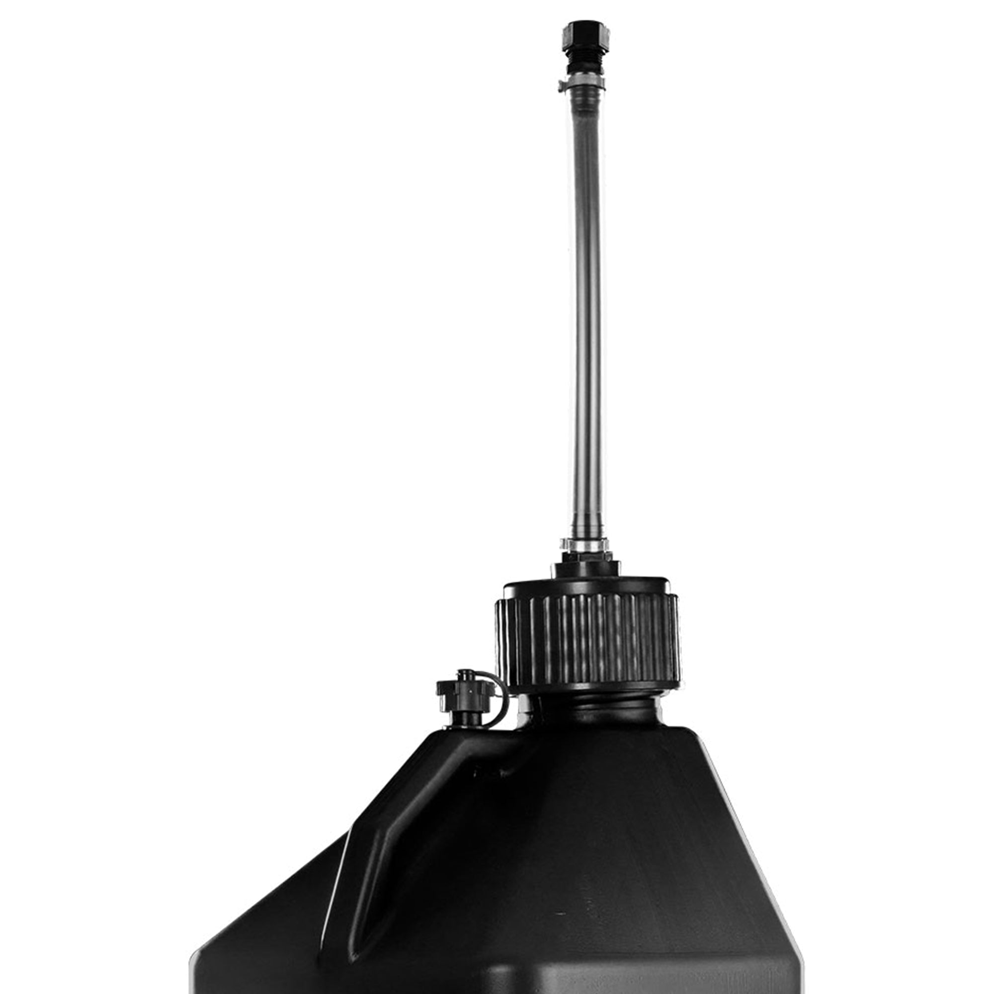 Plastic Product Formers 5.5 Gallon Industrial Ag Jug w/Hose & Cap, Black, 2 Pack - VMInnovations