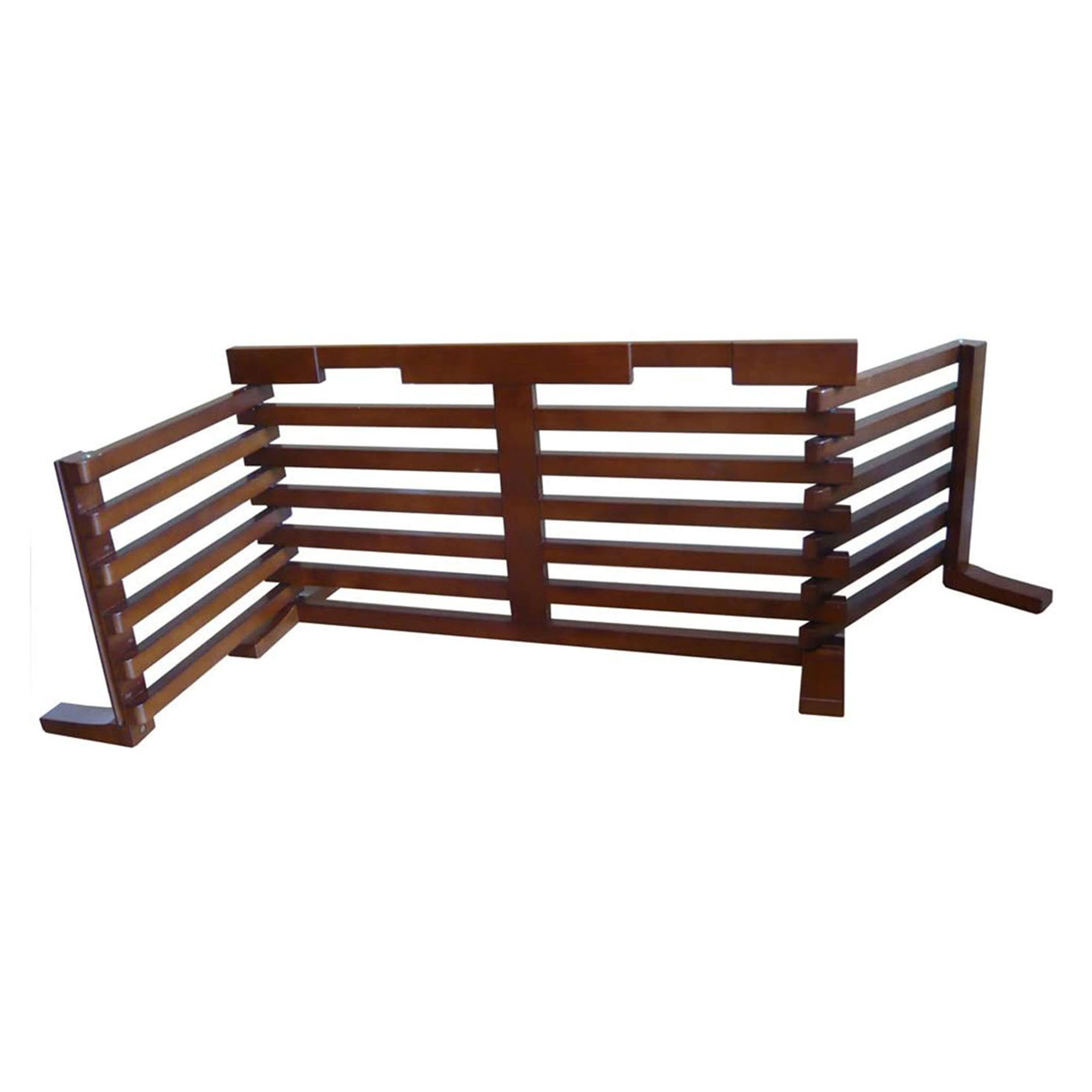 Merry Products Wooden 6 Foot Dog Gate-N-Crate for Small to Medium Pets, Walnut (2 Pack)