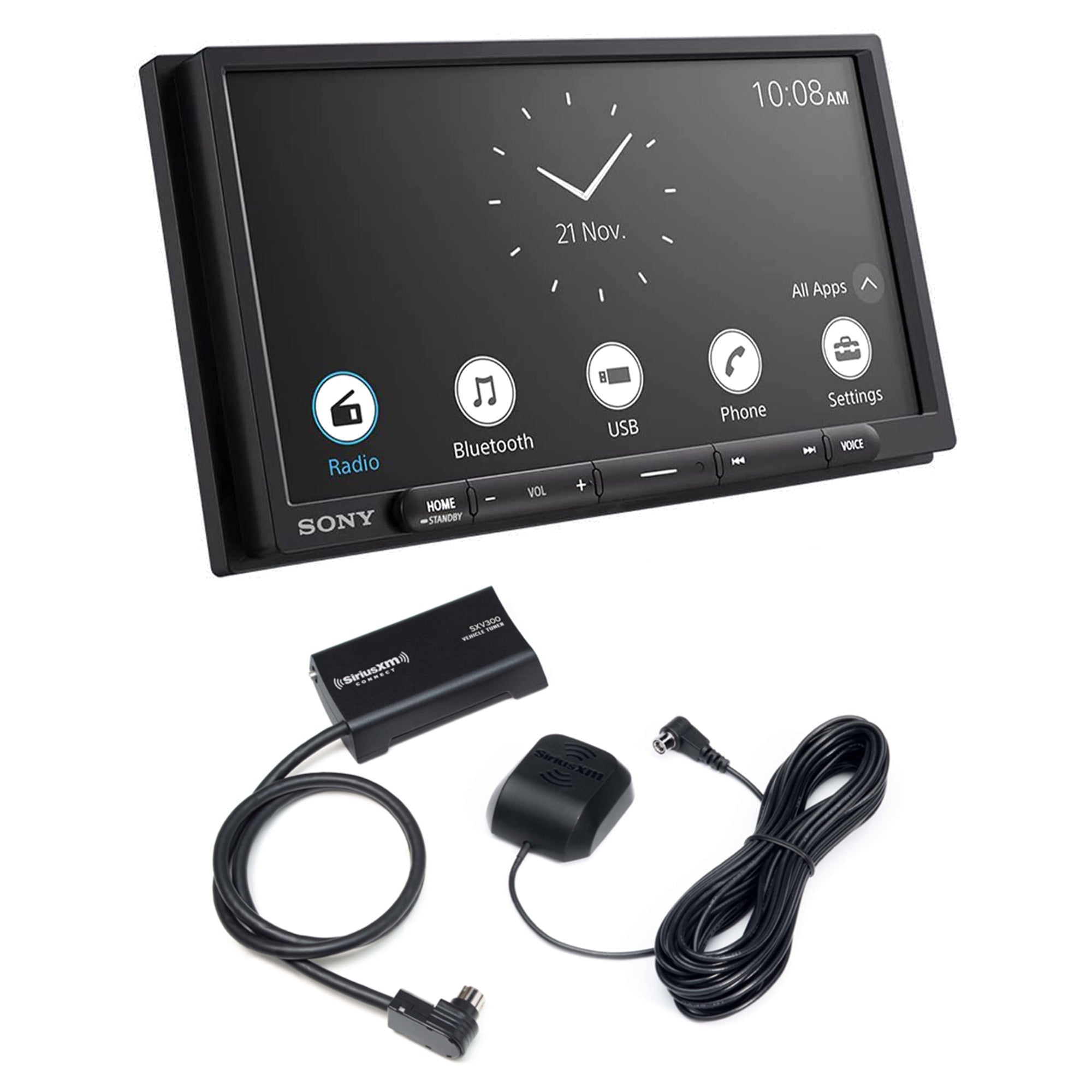 Sony XAVAX4000 CarPlay & Android Auto Media Receiver w/SiriusXM SXV300V1 Tuner