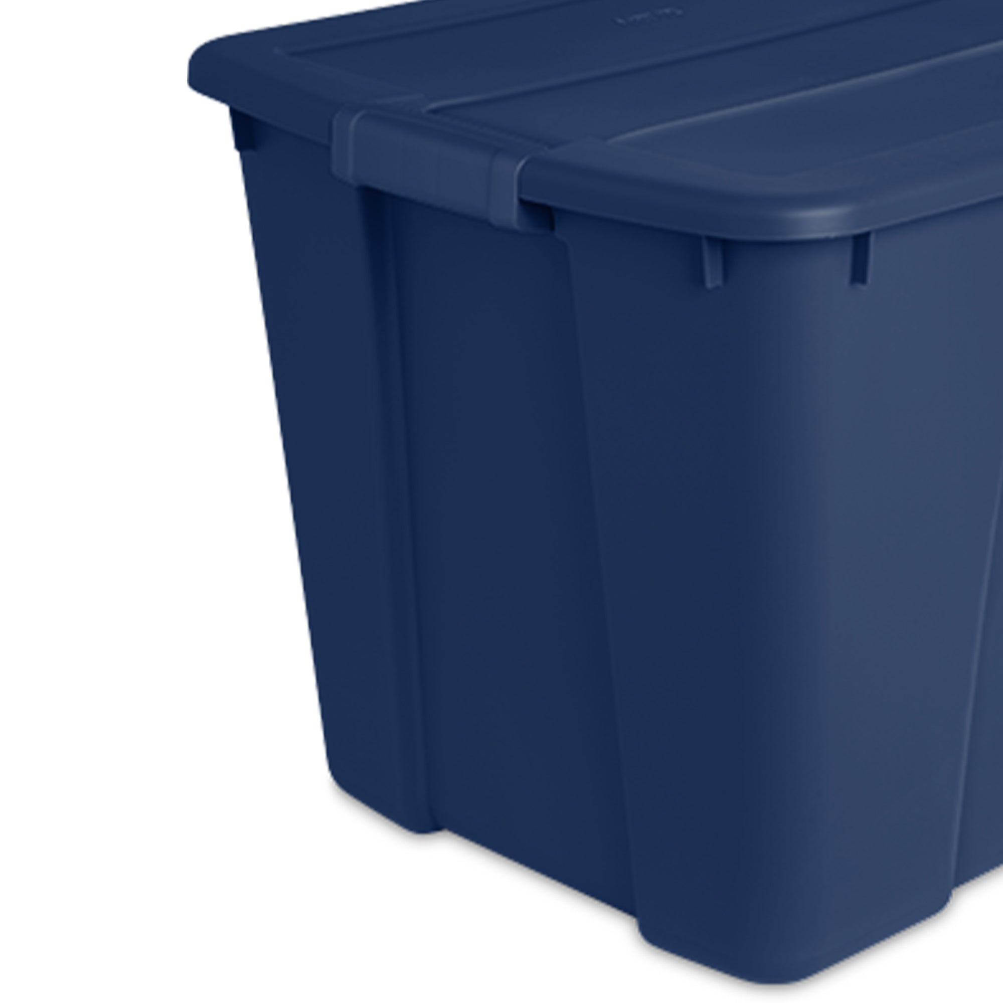 Sterilite 20 Gallon Stackable Plastic Storage Tote w/Latching Lid,Blue (18 Pack)