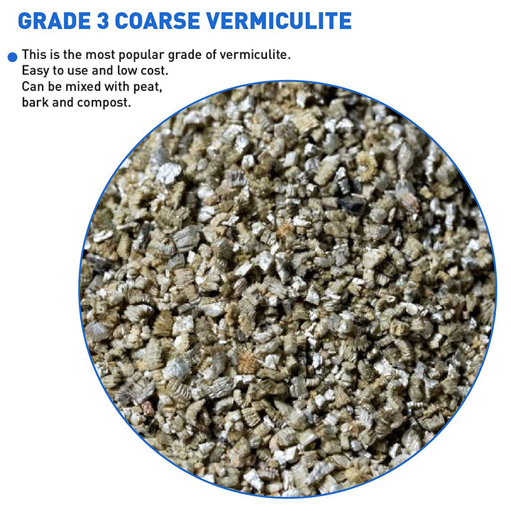 Palmetto 4 Cubic Foot Organic Grade 3 Coarse Vermiculite Planting Soil Additive - VMInnovations