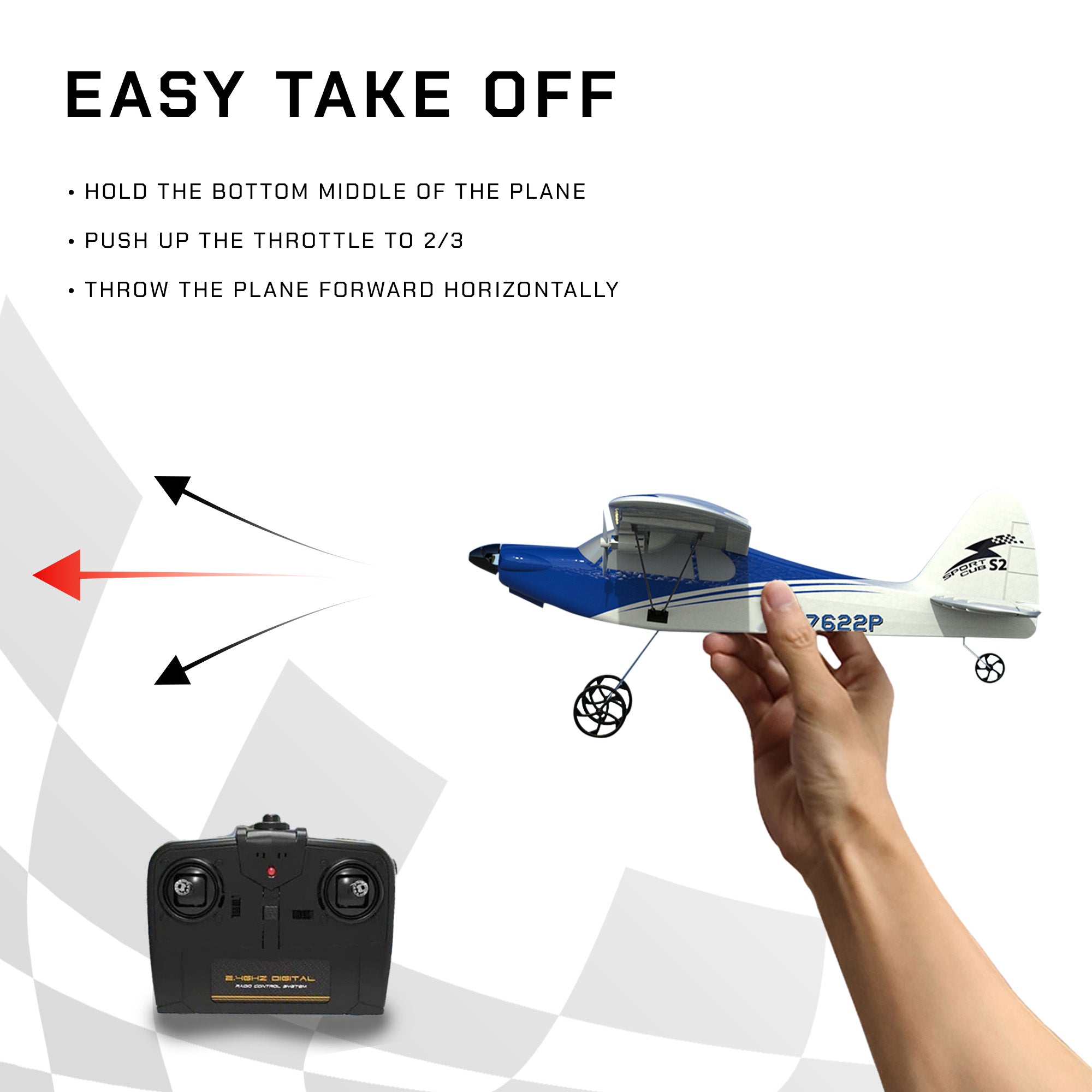 VOLANTEXRC Sport Cub Remote Airplane with Gyro Stabilization System (For Parts) - VMInnovations