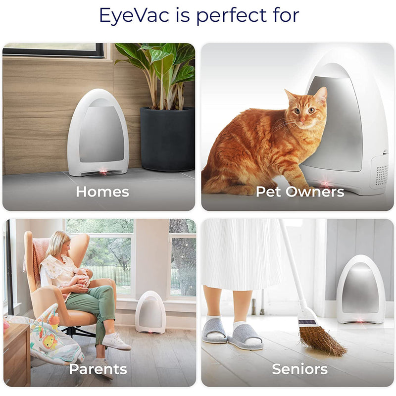 EyeVac Home Automatic Touchless Stationary Vacuum w/Infrared Sensors, Rose Gold