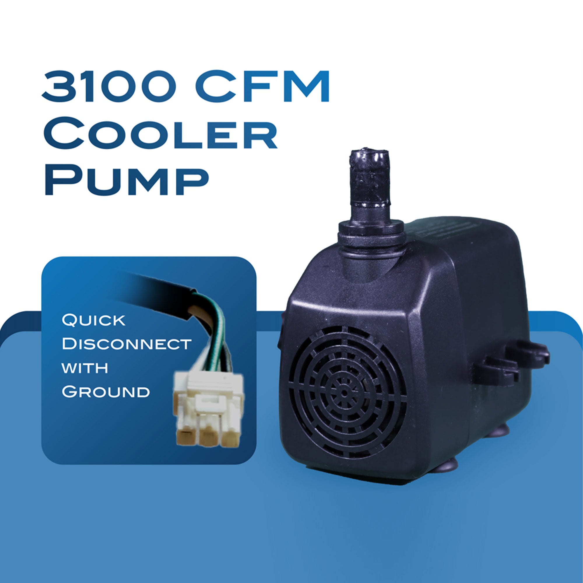 HESSAIRE 3100 CFM Submersible 110 GPH Water Pump w/ 3 Pin Connector (Used) - VMInnovations
