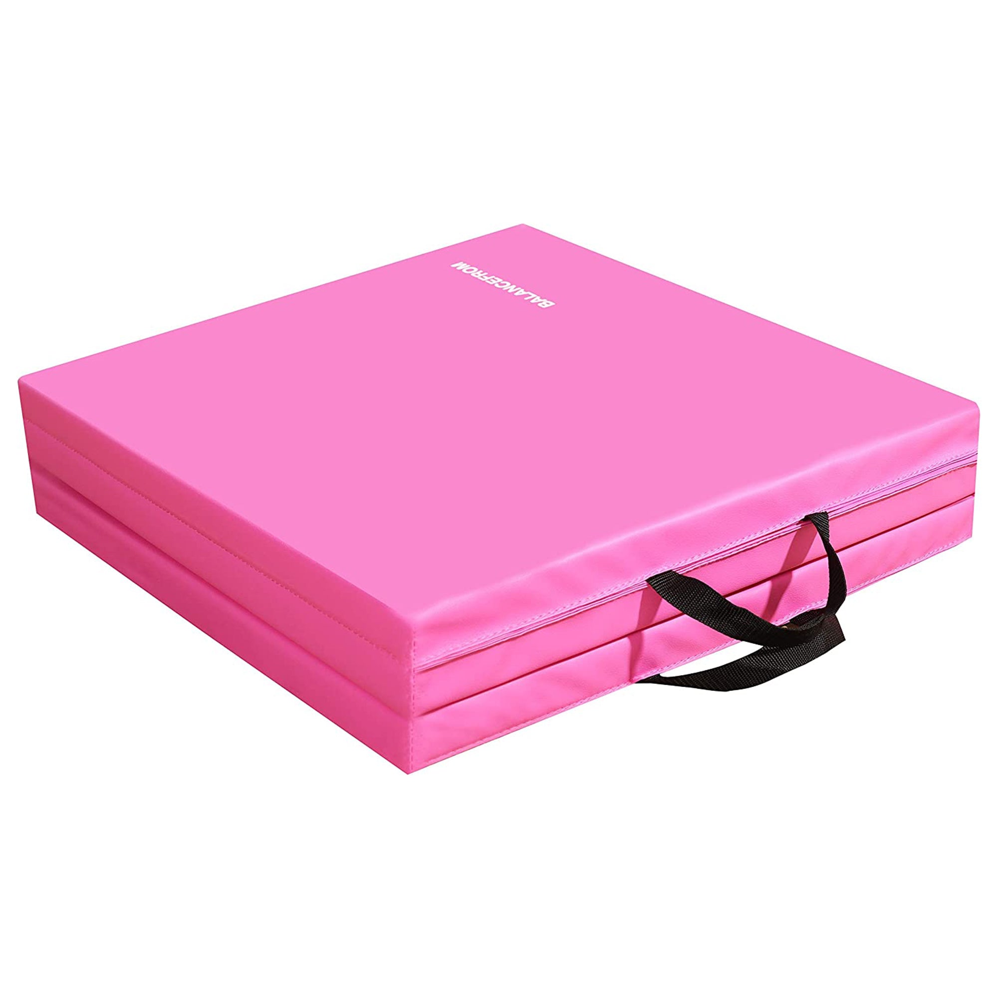 BalanceFrom Fitness GoGym 6'x2'x1.5" Folding 3 Panel Exercise Mat, Pink (Used) - VMInnovations