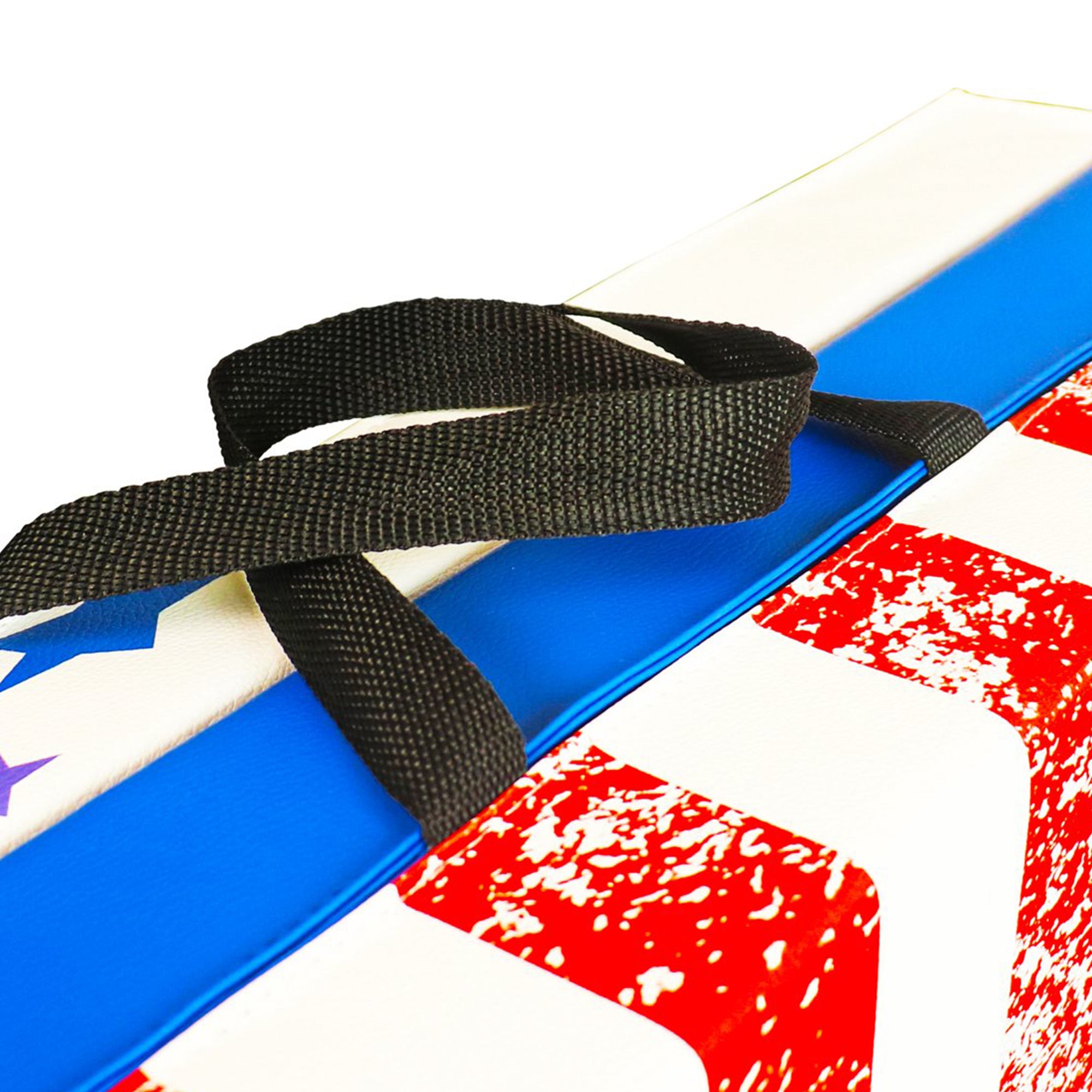 BalanceFrom GoGym 6x2ft Folding 3 Panel Exercise Mat, Red/White/Blue (Used) - VMInnovations