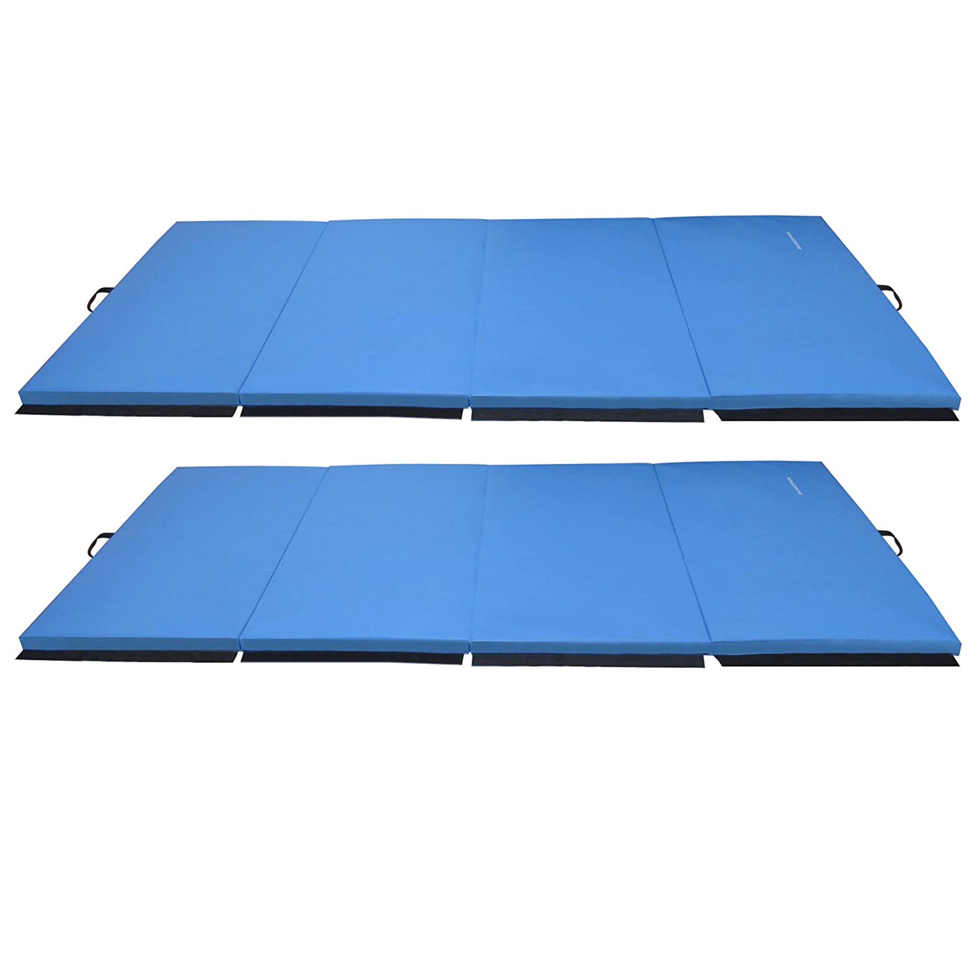 BalanceFrom Fitness 120x48in All Purpose Folding Gymnastics Mat, Blue (2 Pack) - VMInnovations