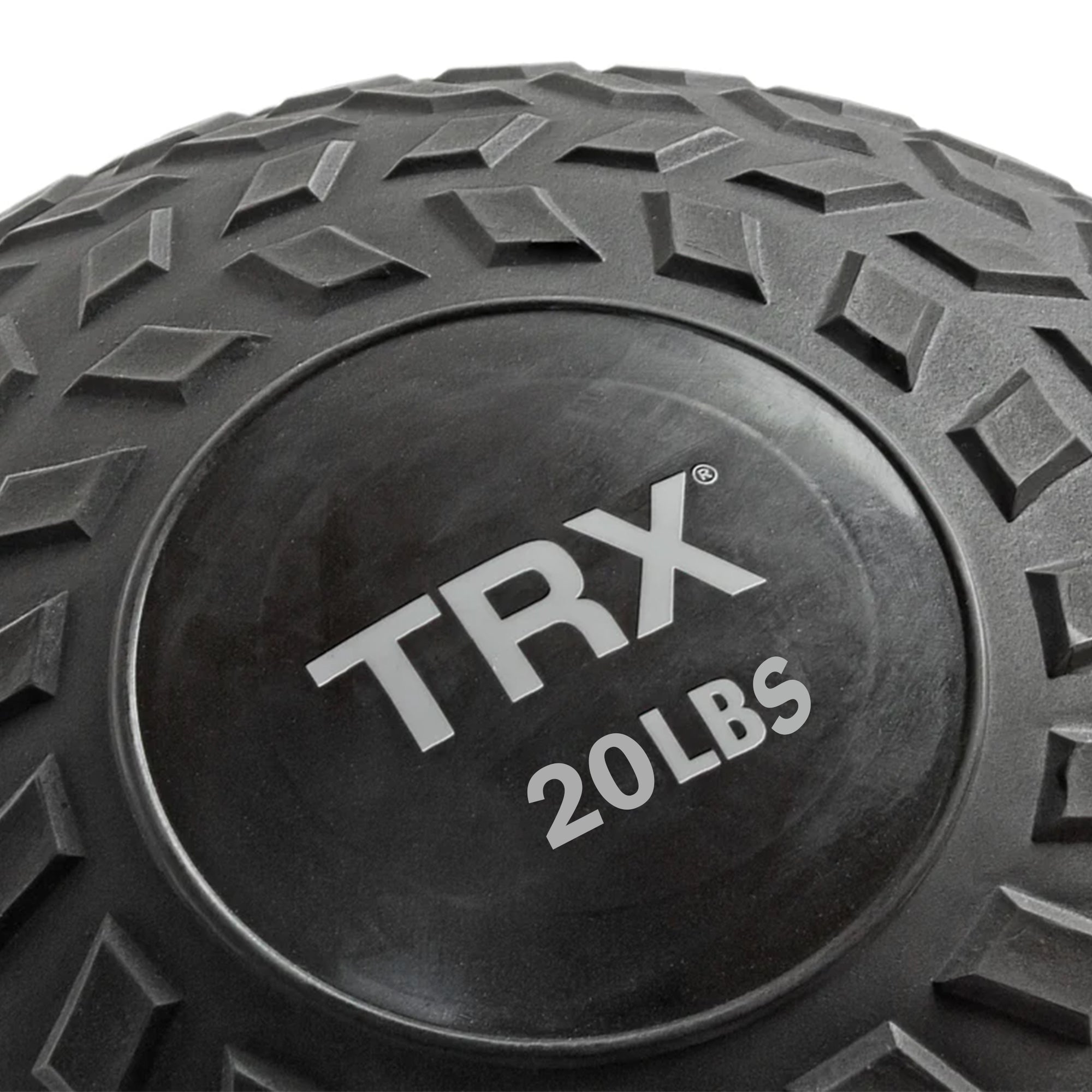 TRX 20 Pound Weighted Slam Ball for Full Body High Intensity Workouts, Black