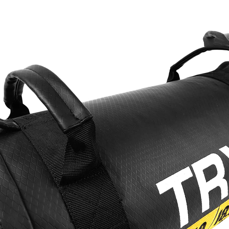 TRX Power Bag 10 Pound Vinyl Prefilled Sandbag Weighted Gym Exercise Bag, Black