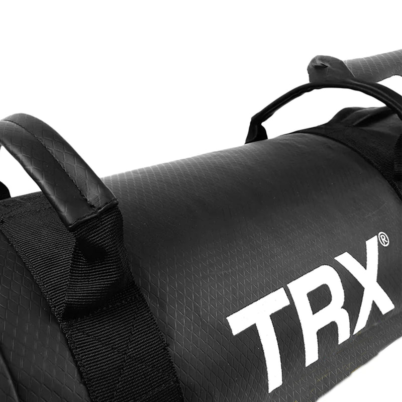 TRX Power Bag 30 Pound Vinyl Prefilled Sandbag Weighted Gym Exercise Bag, Black