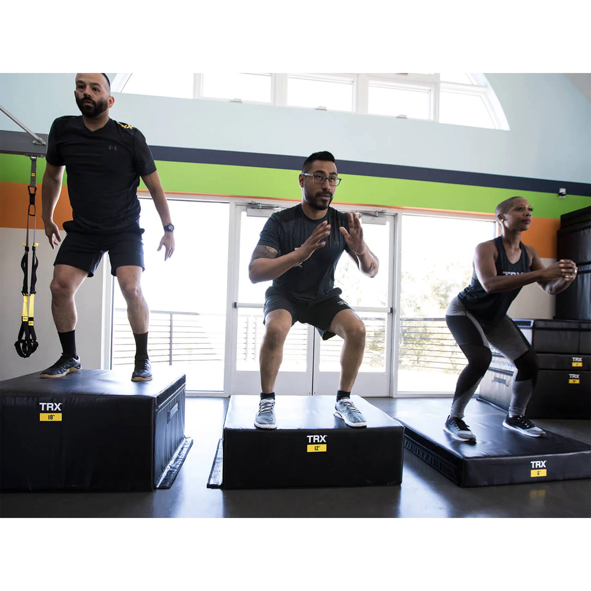 TRX 18" Soft Plyo Box Stackable Gym Workout Equipment for Plyometric Exercises - VMInnovations