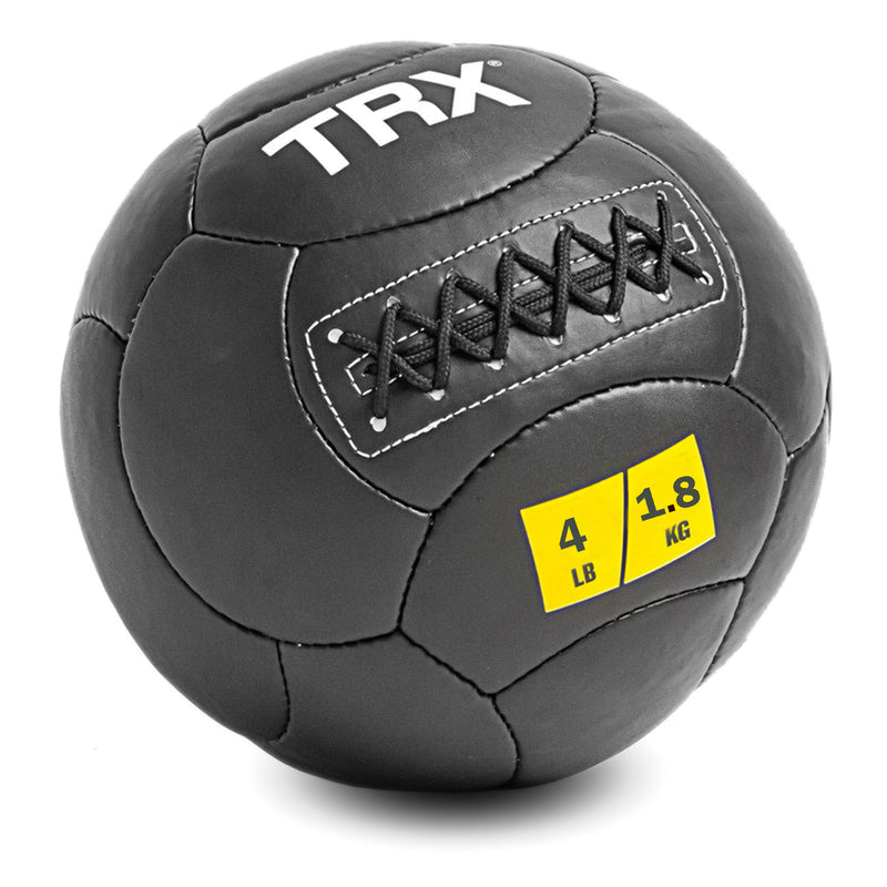 TRX 4 lb Wall Ball Home Gym Strength Training Full Body Workout Equipment, 14"