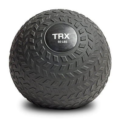 TRX 50 Pound Weighted Slam Ball for Full Body High Intensity Workouts, Black