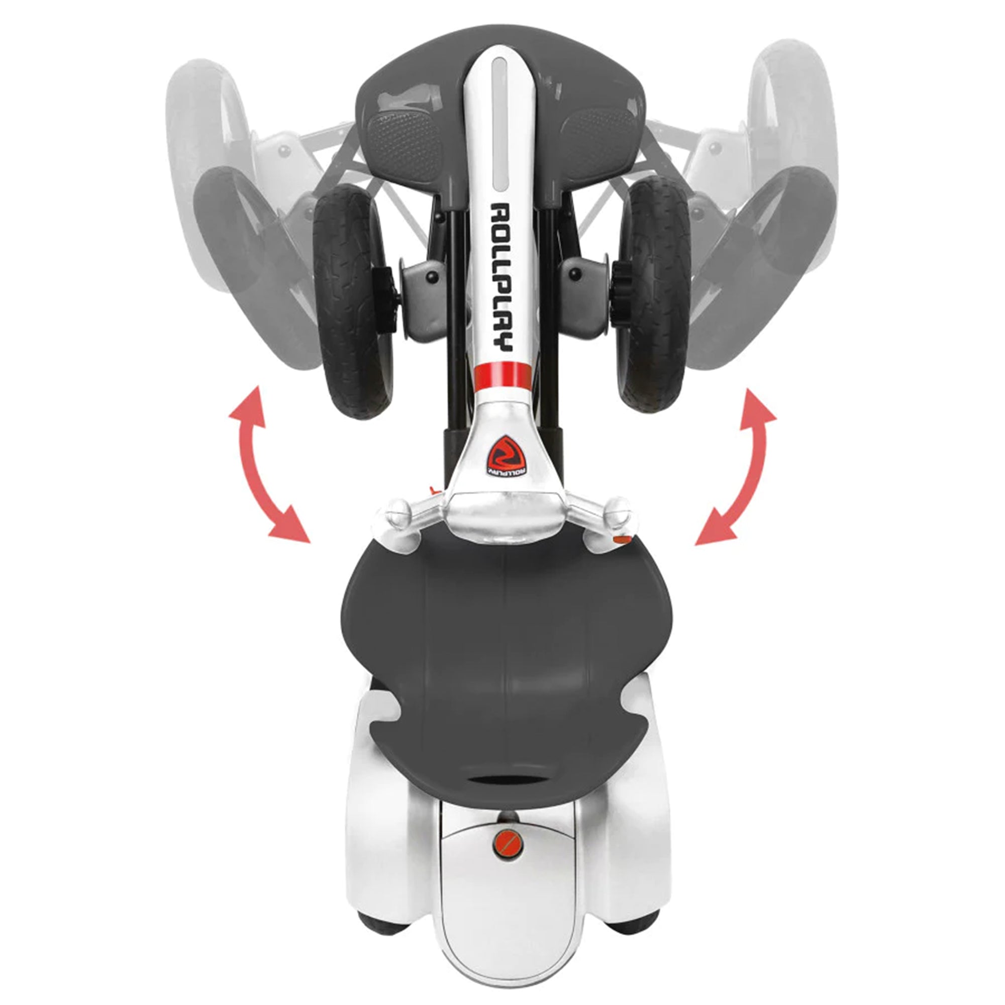 Rollplay FLEX Kart Foldable Ride-On Kids Tricycle 6V Battery Electric Car, White - VMInnovations