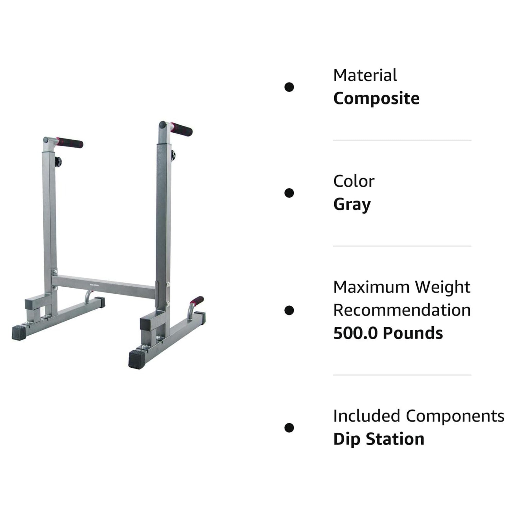 BalanceFrom Multi Function Home Gym Dip Stand, 500lb Capacity, Gray (Used) - VMInnovations