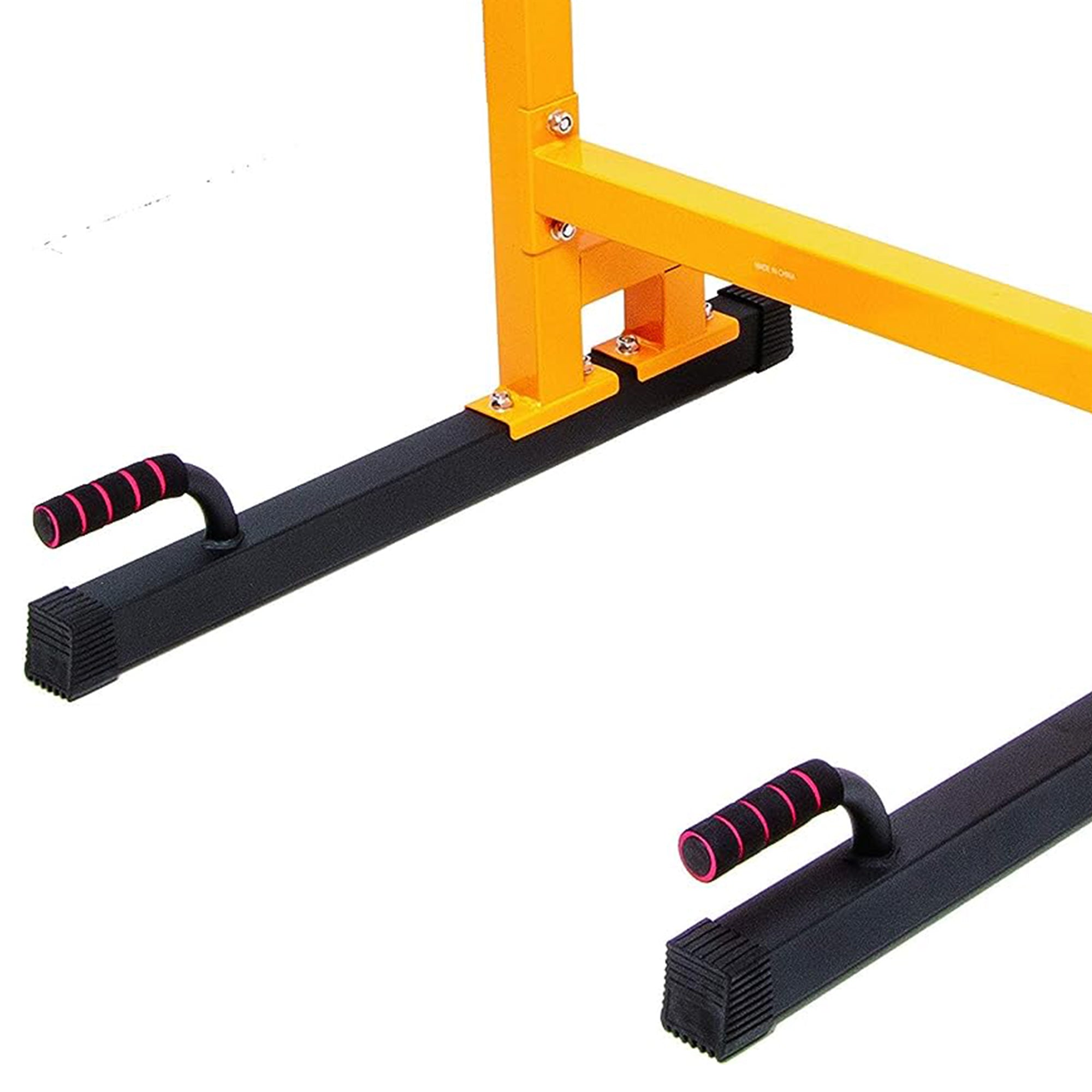 Multi-Function Home Gym Exercise Dip Stand, 500lb Capacity, Yellow (Used) - VMInnovations