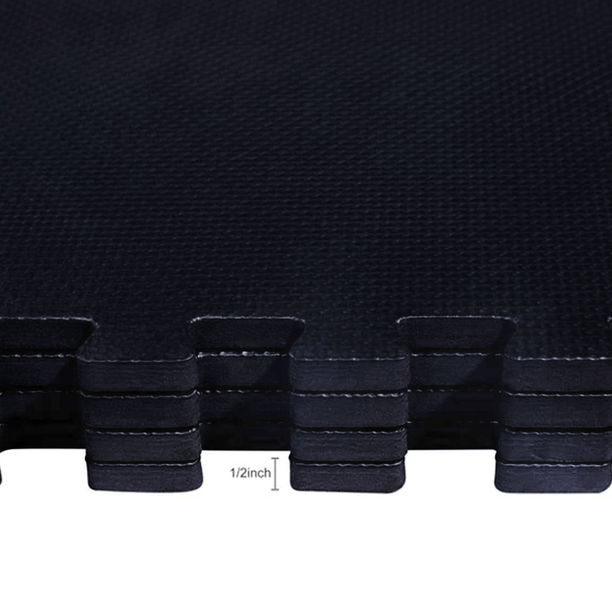 BalanceFrom Fitness 24 Sq Ft Interlocking EVA Foam Exercise Mat Tiles, Black - VMInnovations