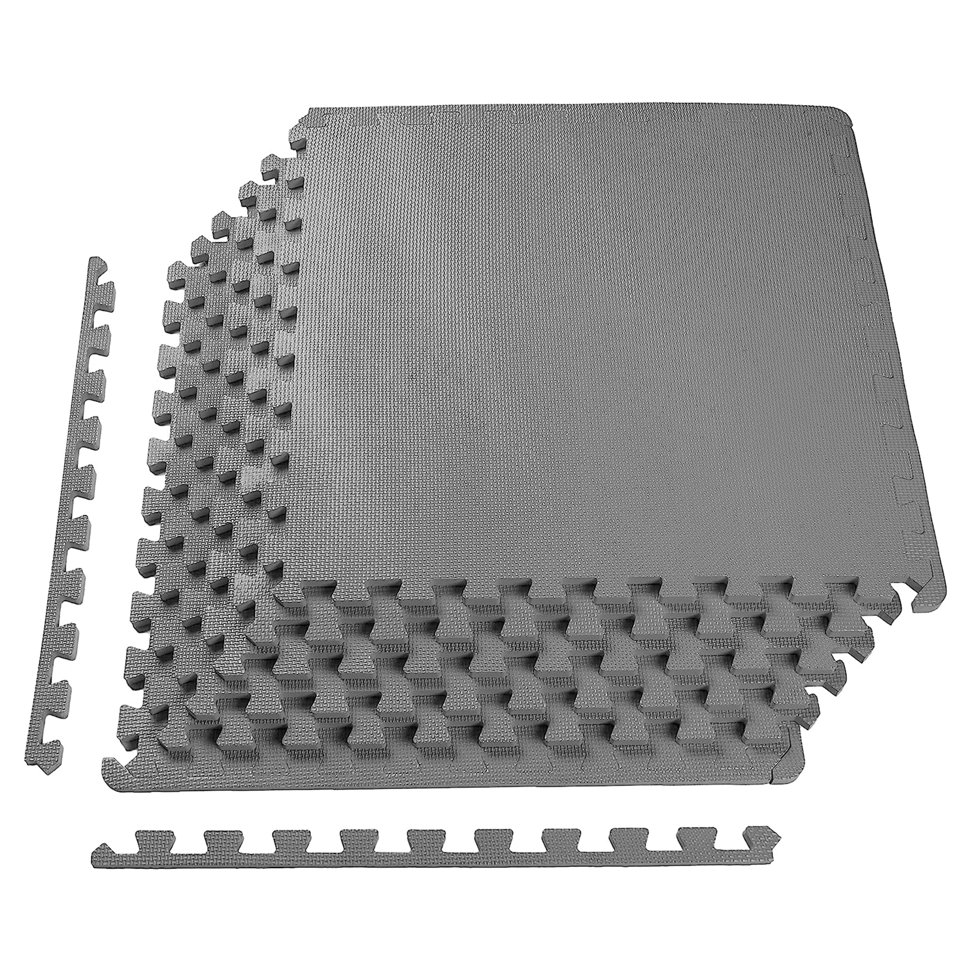 BalanceFrom Fitness 24 Sq Ft Interlocking EVA Foam Exercise Mat Tiles,Gray(Used) - VMInnovations