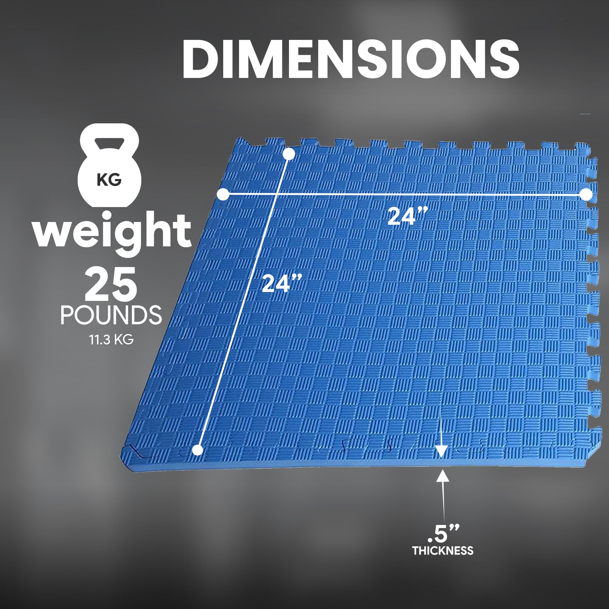 BalanceFrom Fitness 144 Sq Ft EVA Foam Exercise Mat Tiles, Blue (Open Box)