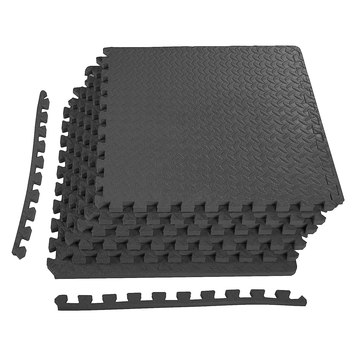 BalanceFrom Fitness 24 Sq Ft Interlocking EVA Foam Exercise Tiles, Blk(Open Box)