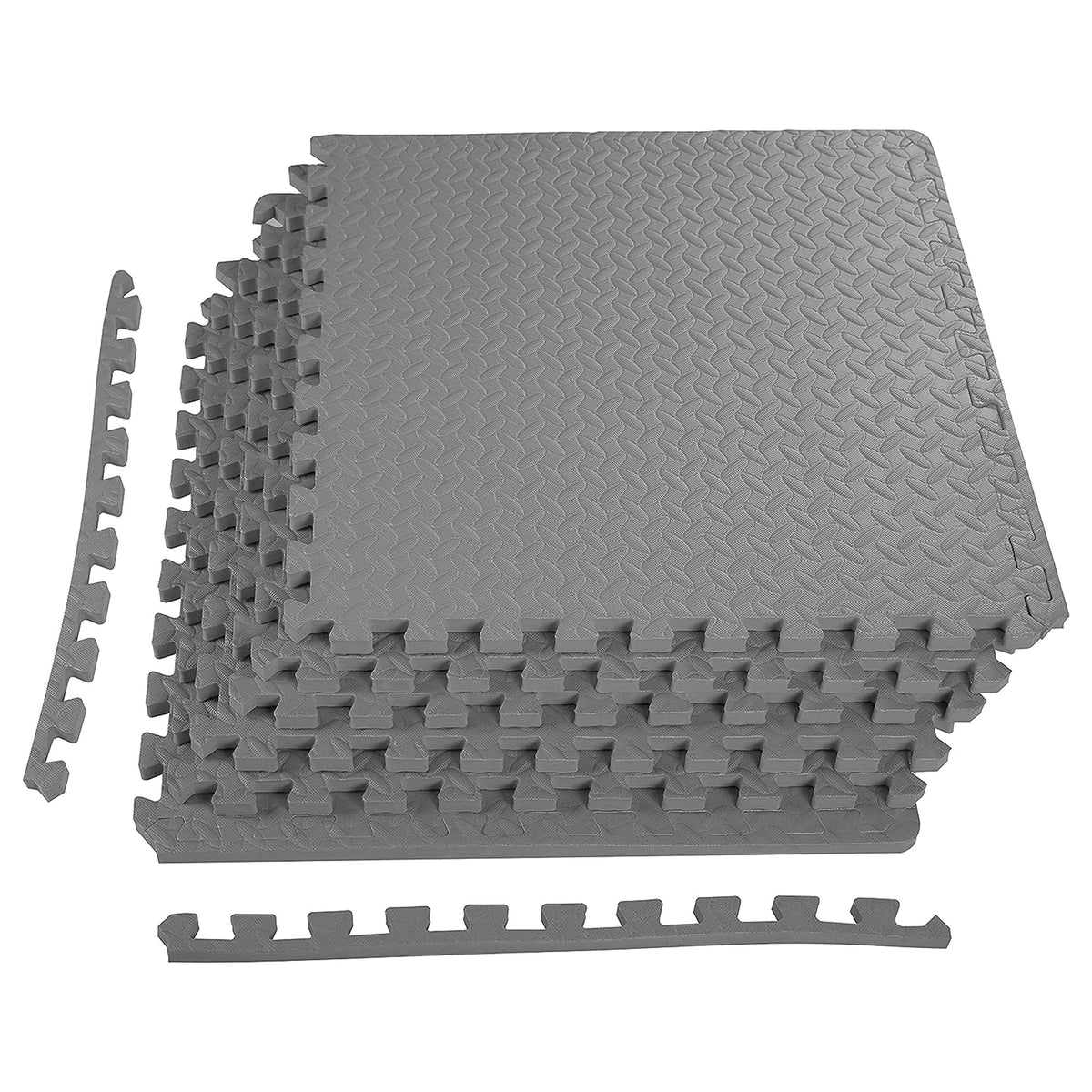 BalanceFrom Fitness 24 Sq Ft Interlocking EVA Foam Exercise Tiles, Gray (Used) - VMInnovations