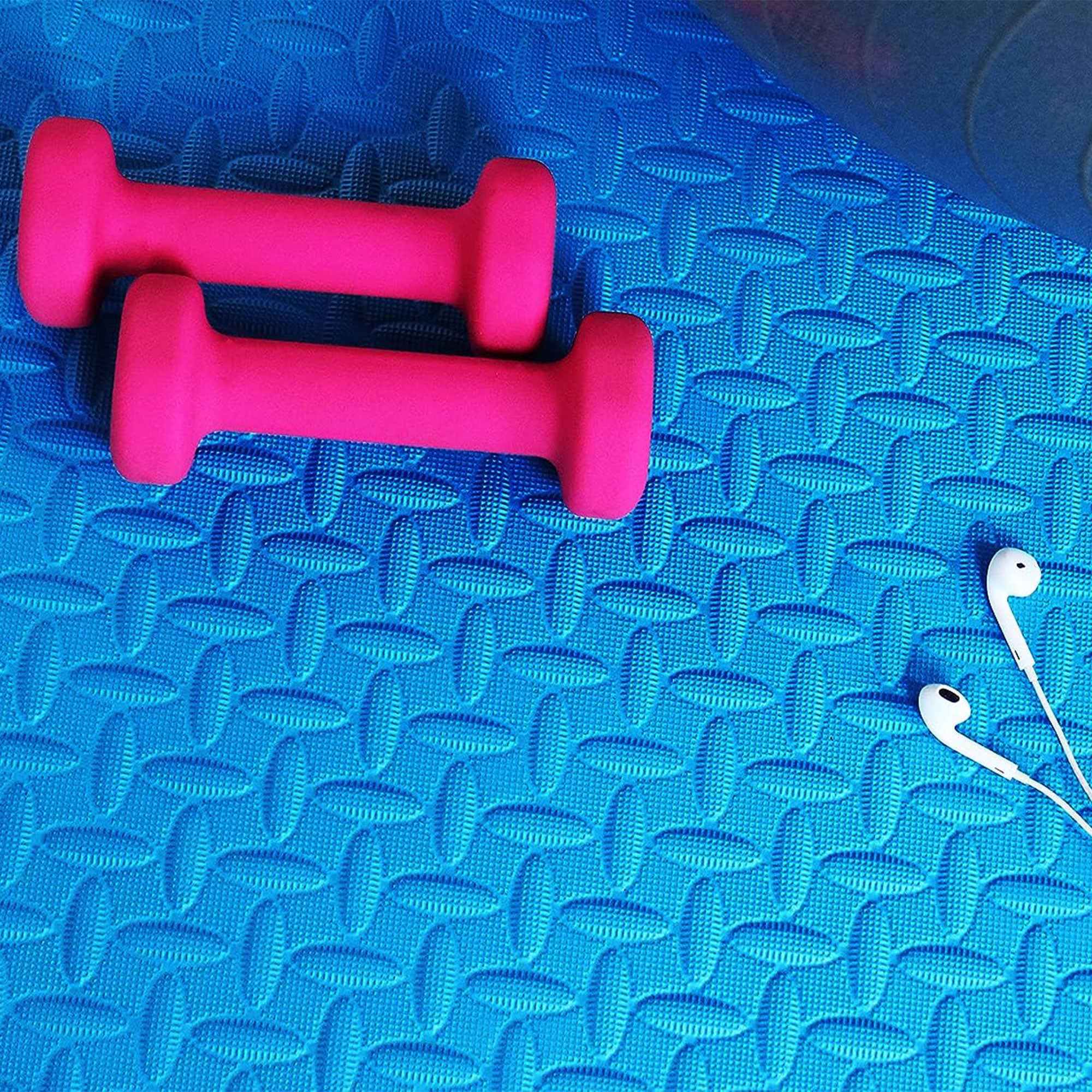 BalanceFrom Fitness 24 Sq Ft Interlocking EVA Foam Exercise Mat Tiles, Blue - VMInnovations