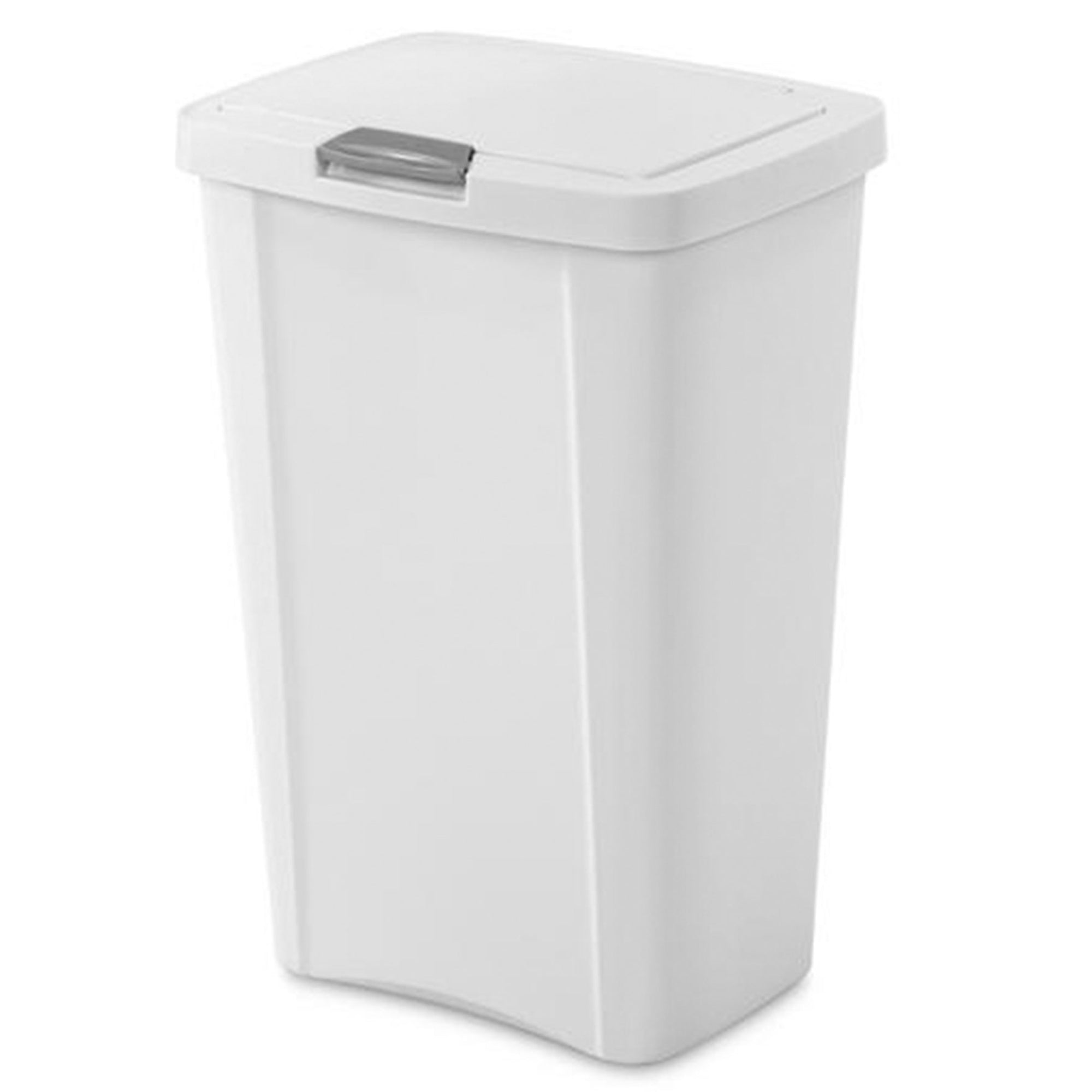 Sterilite 13 Gallon TouchTop Wastebasket with Titanium Latch, White (16 Pack) - VMInnovations